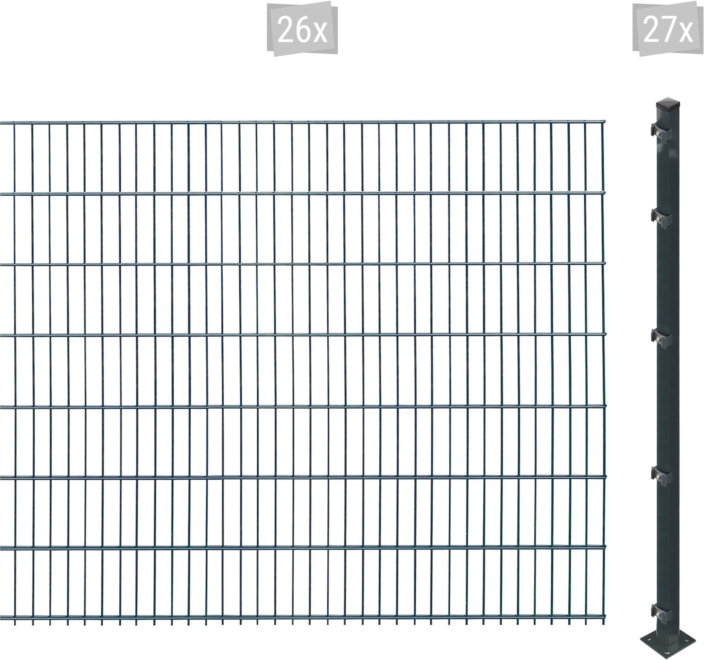 Arvotec Doppelstabmattenzaun "ESSENTIAL 143 zum Aufschrauben", Zaunhöhe 143 günstig online kaufen