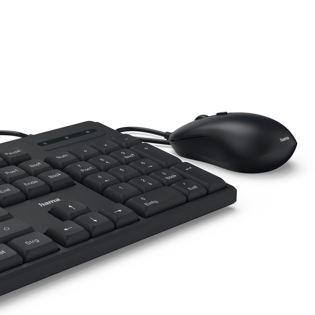 Hama Tastatur- und Maus-Set »USB-Tastatur-Maus-Set "CKM-200"«, (kabelgebunden, DE)