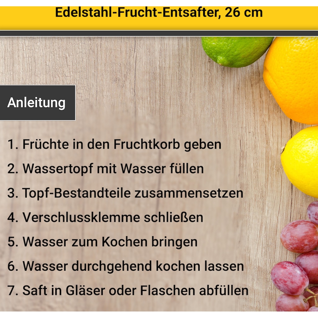 Krüger Einkochtopf, Edelstahl, Fruchtentsafter, Induktion