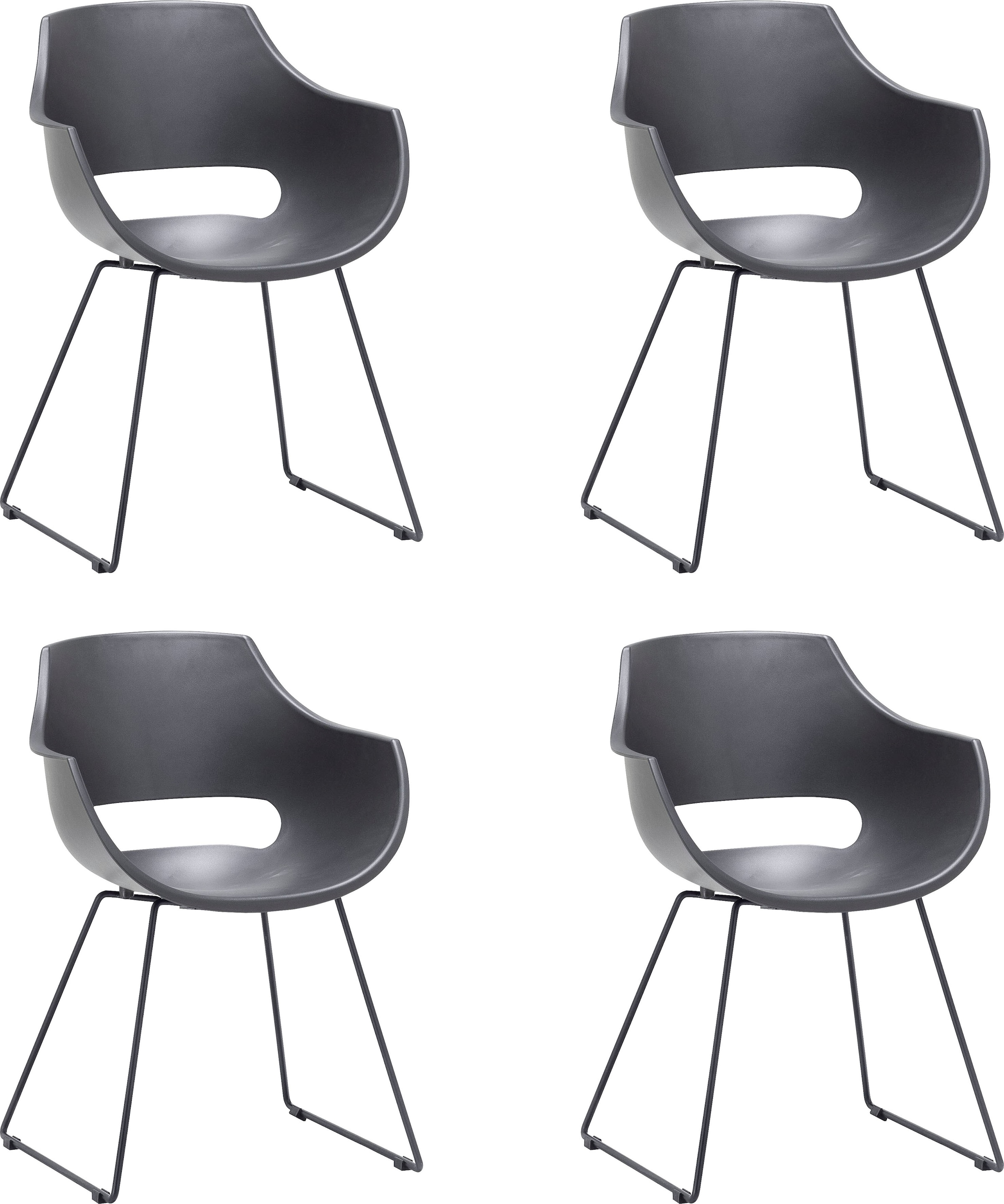 MCA furniture Schalenstuhl "Rockville" (Set) 4 Stk. 4er-Set, Kufe, Kunststo günstig online kaufen