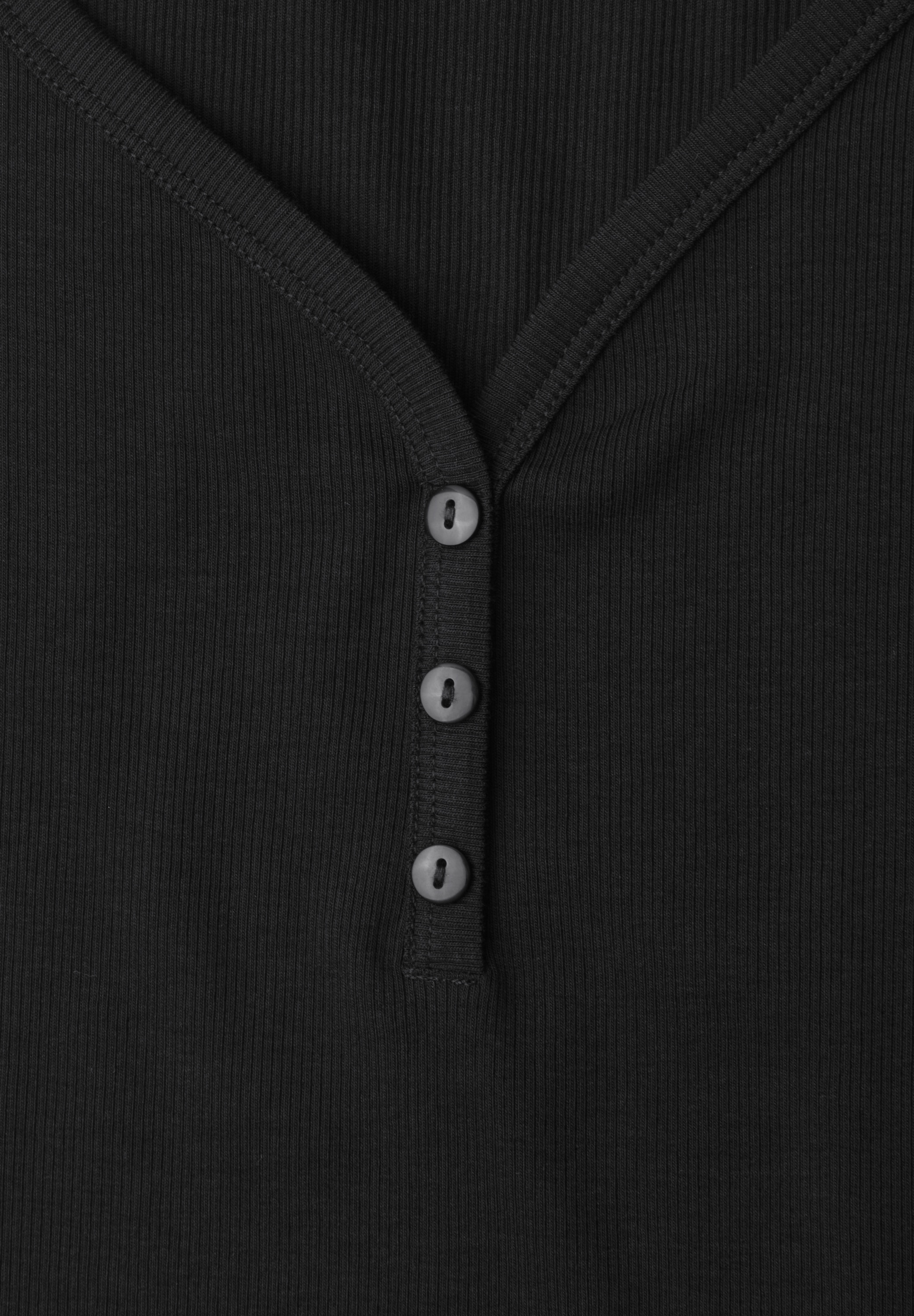 STREET ONE Ripptanktop Sommertop mit V-Neck