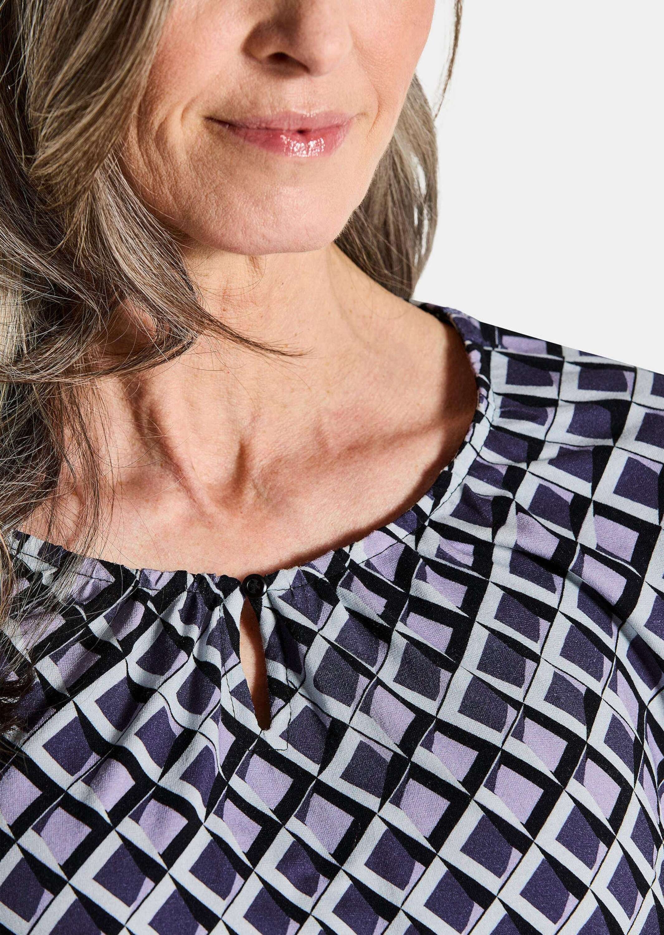 GOLDNER Print-Shirt »Kurzgröße Jersey-Shirt mit grafischem Print«