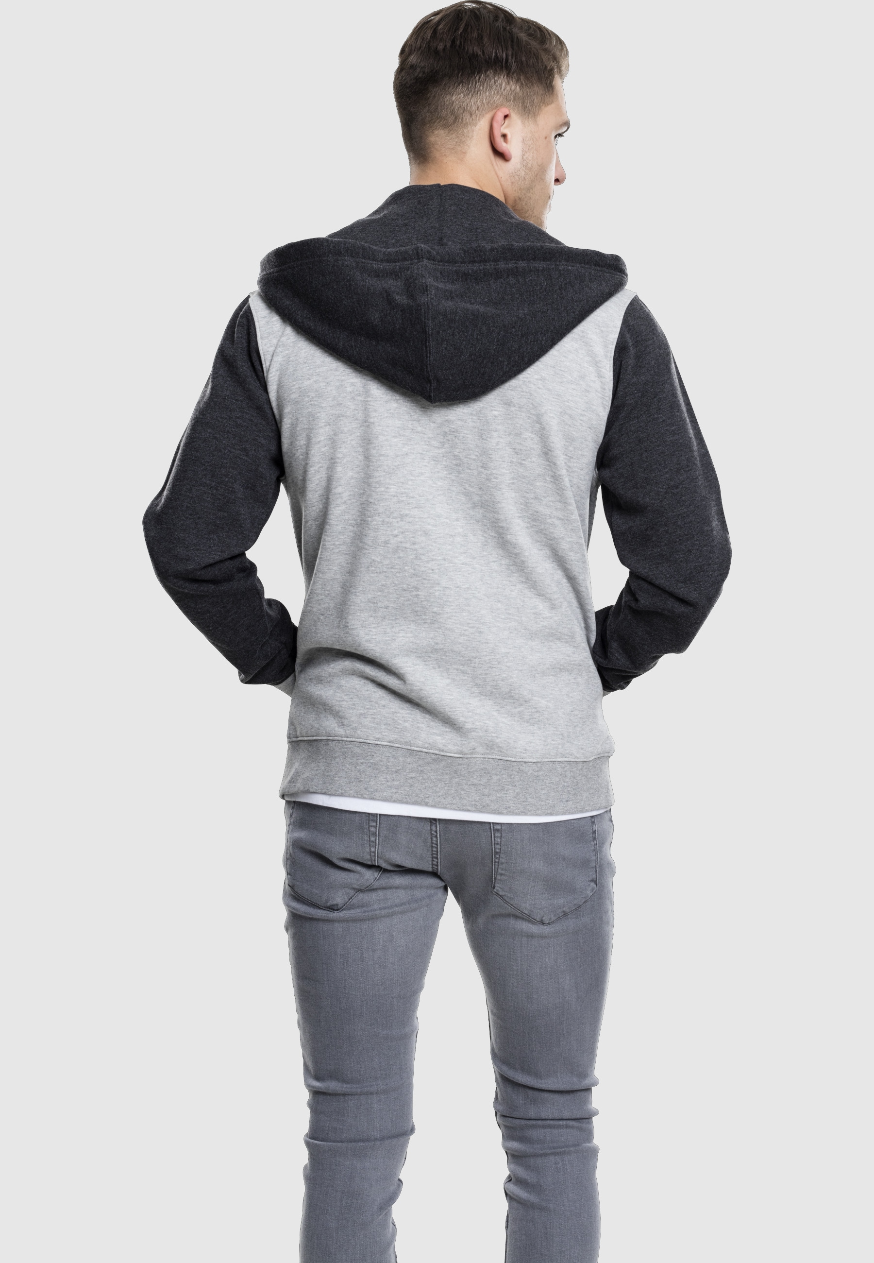 URBAN CLASSICS Kapuzenpullover »Urban Classics Herren 3- Tone Sweat Zip Hoody« 1 Stk.