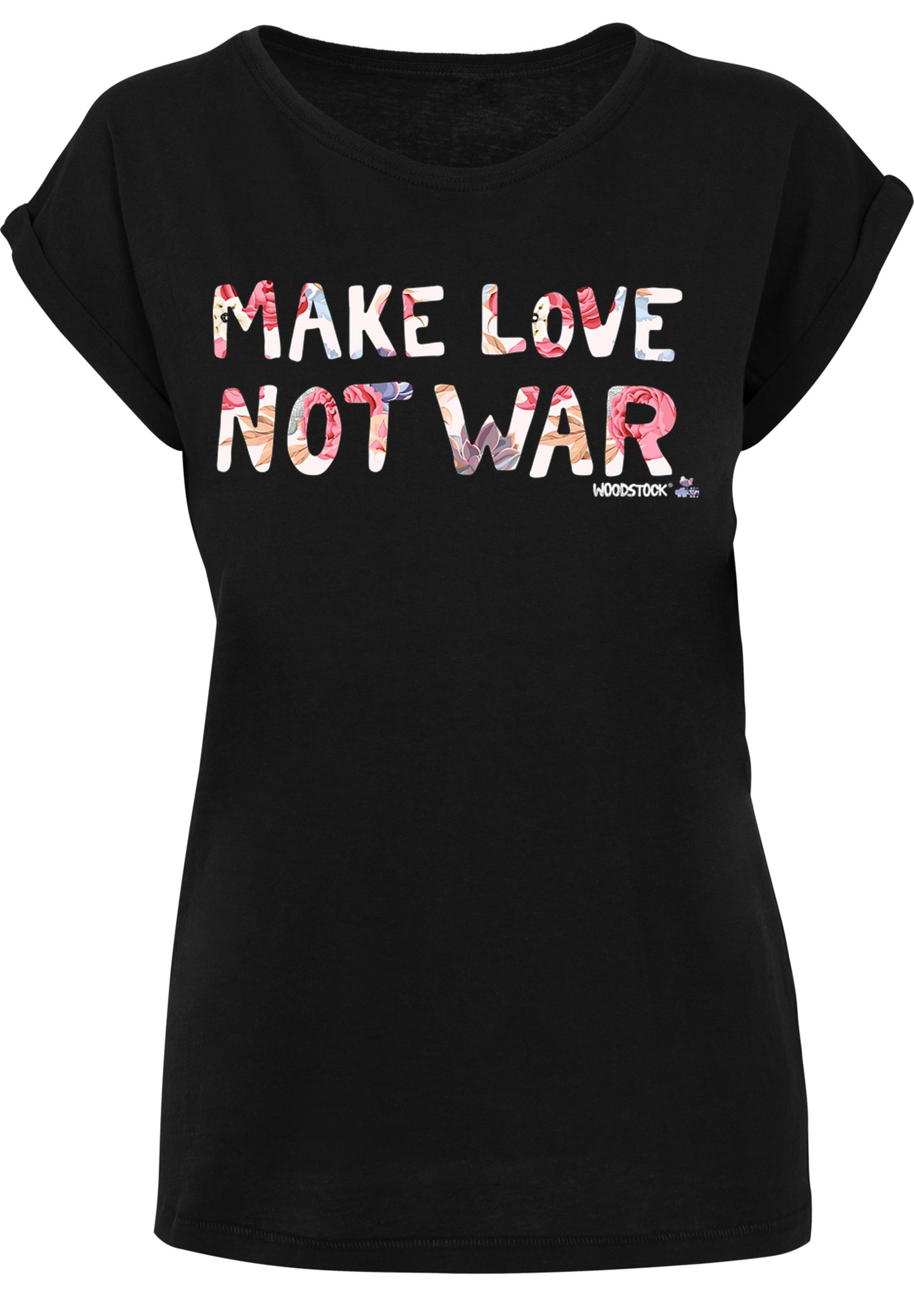 F4NT4STIC T-Shirt "WOODSTOCK Make Love Not War Floral", Print günstig online kaufen