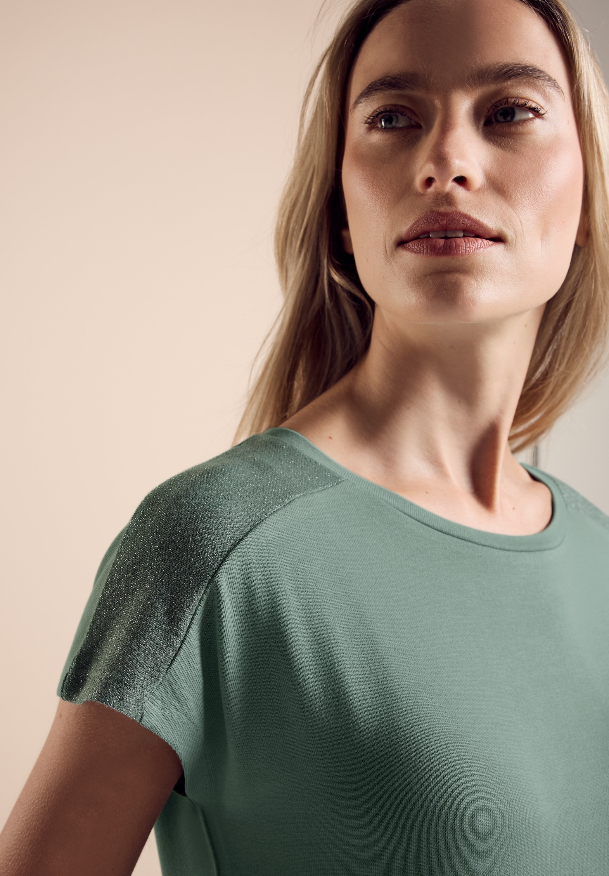 STREET ONE Shirttop »LTD QR« mit Glanz-Detail