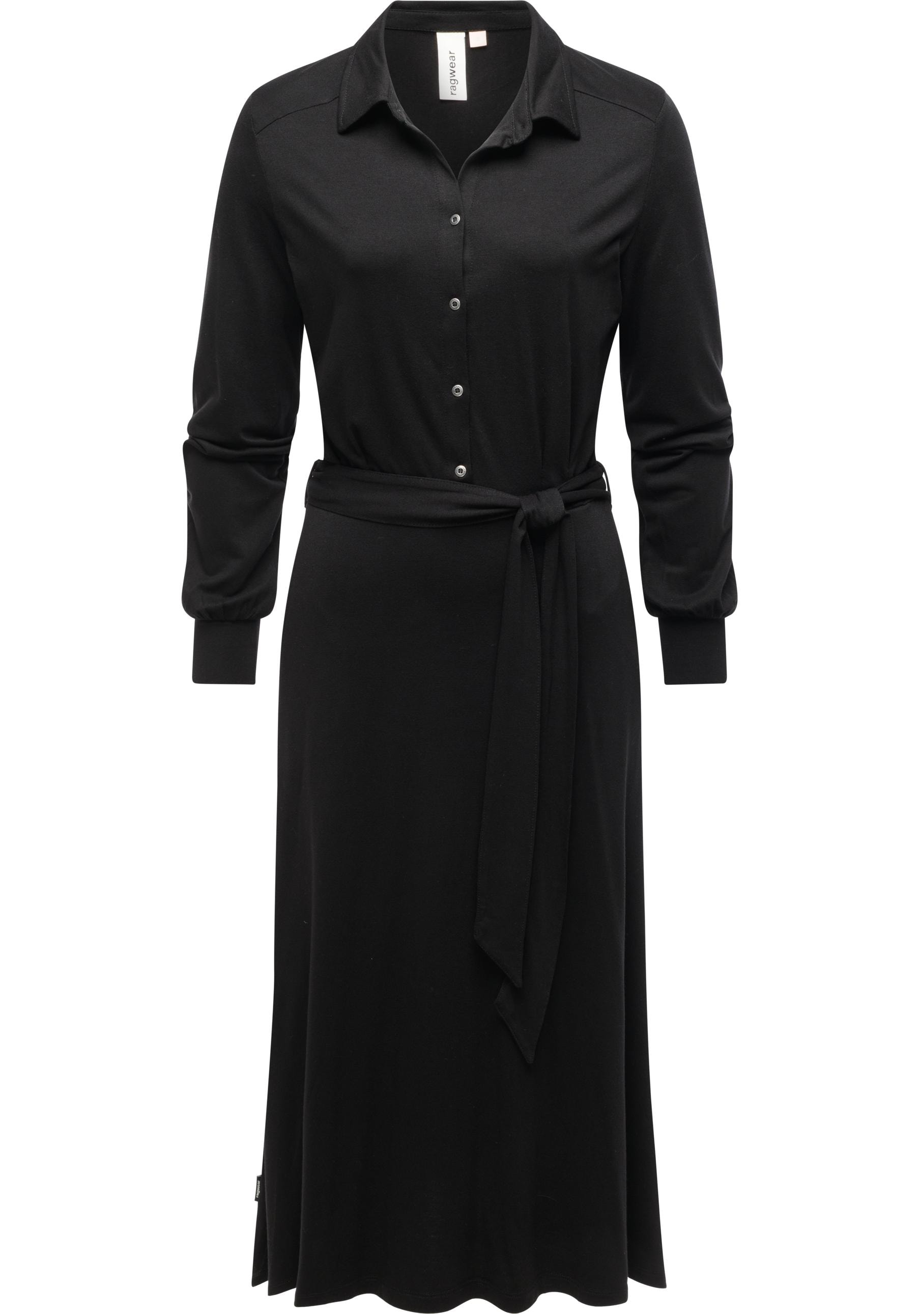 Ragwear Blusenkleid "Plantee" Eingrifftaschen Modisches Damenkleid mit Taillengürtel