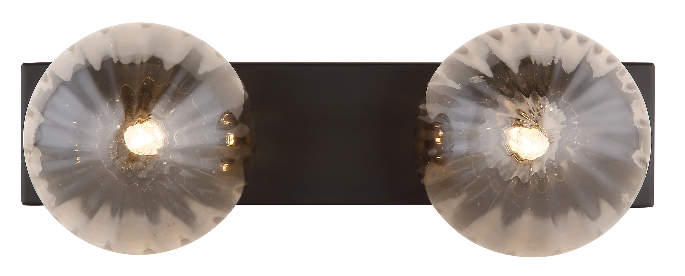 GLOBO LIGHTING Wandleuchte »DALLERTA«, Leuchtmittel G9 | ohne Leuchtmittel, Wandlampe/Metall/Glas rauchfarben/Wohnzimmer/Flur/rund/klar verlaufend