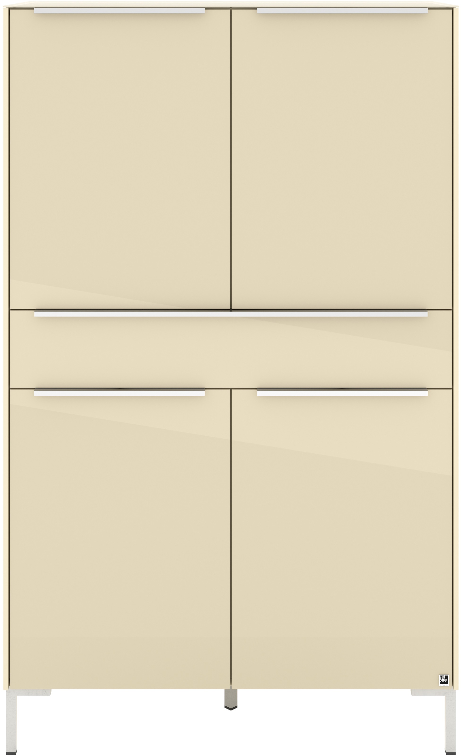 set one by Musterring Highboard »Reno« 1 Stk. tlg. Mit Winkelfuß in diversen Farben, 154 cm Höhe & Farbauswahl