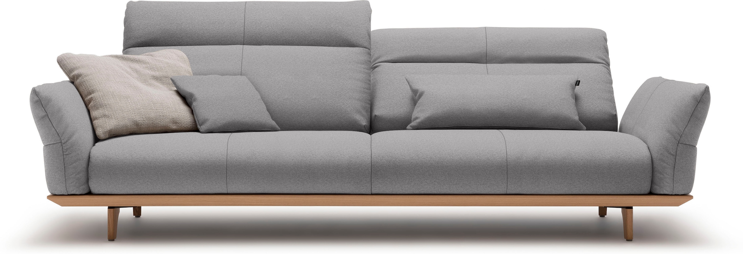 Creation BY ROLF BENZ 4-Sitzer "CR.460 Designsofa, erstklassiger Sitzkomfort, verst. Rückenlehne" Sockel in Eiche, Füße Eiche natur, Breite 248 cm