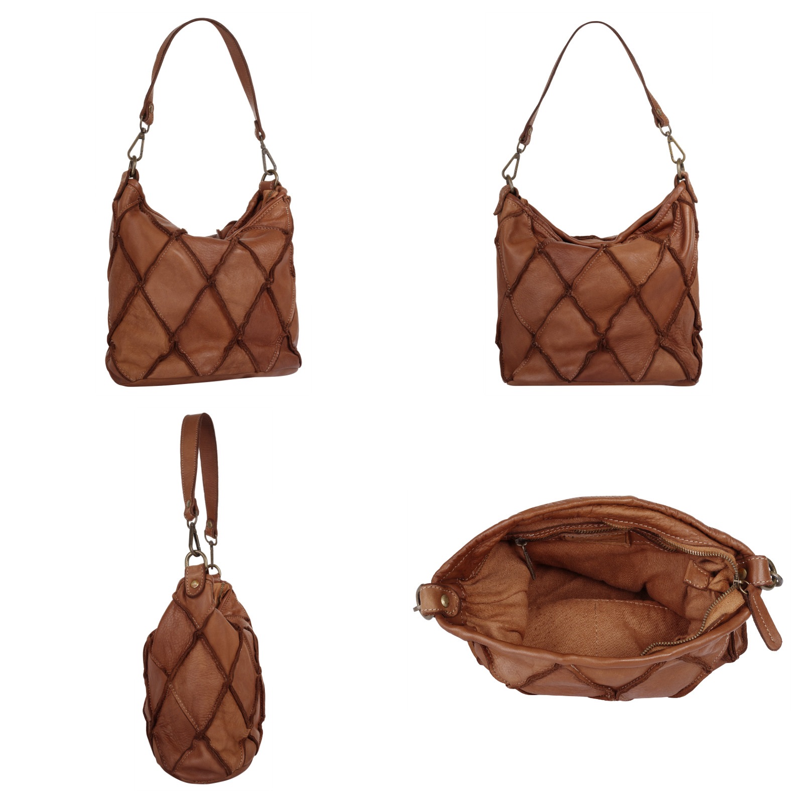 Samantha Look Henkeltasche echt Leder, Made in Italy günstig online kaufen