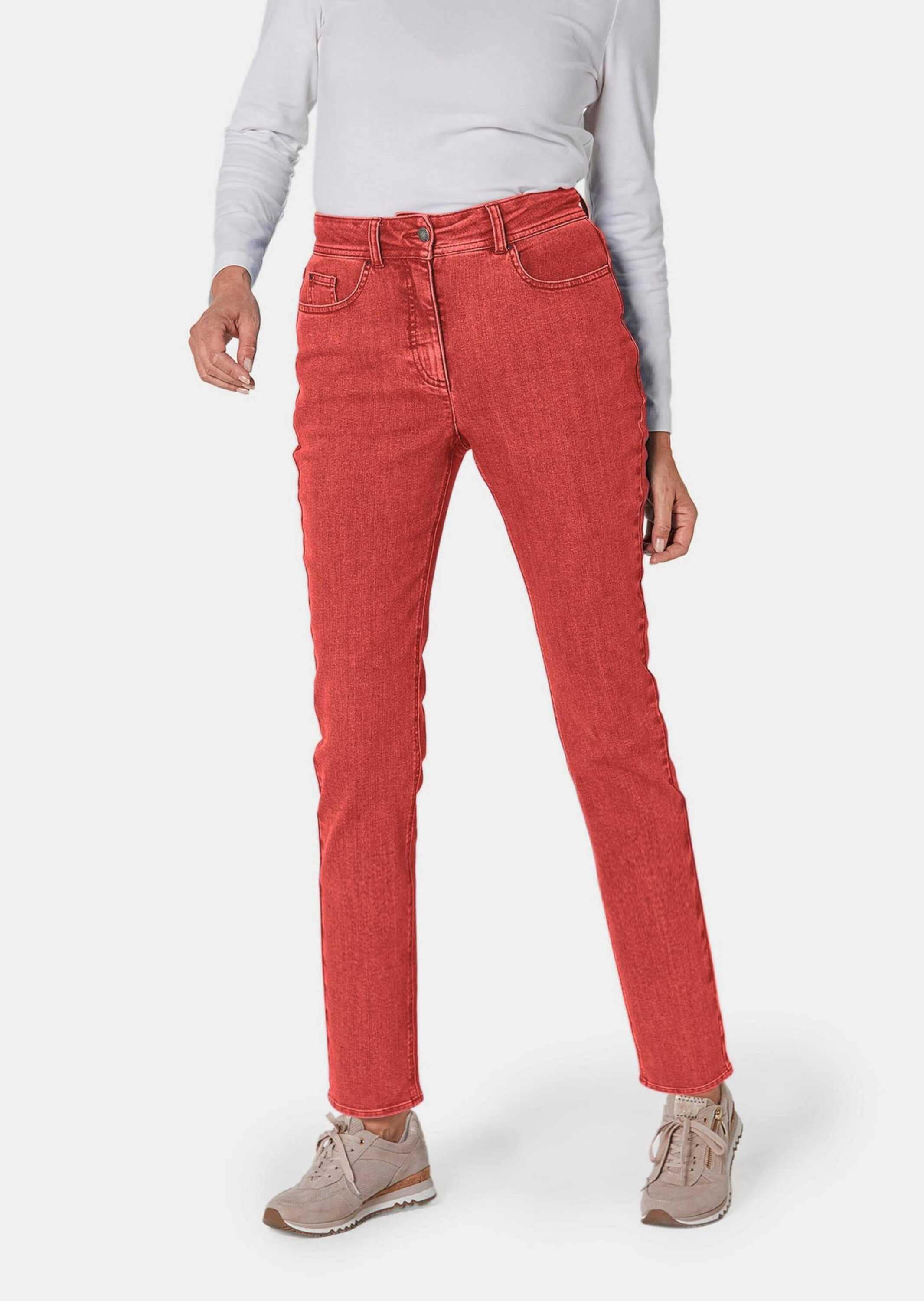 GOLDNER Regular-fit-Jeans »Kurzgröße Superbequeme Hose mit Bauchweg-Effekt«
