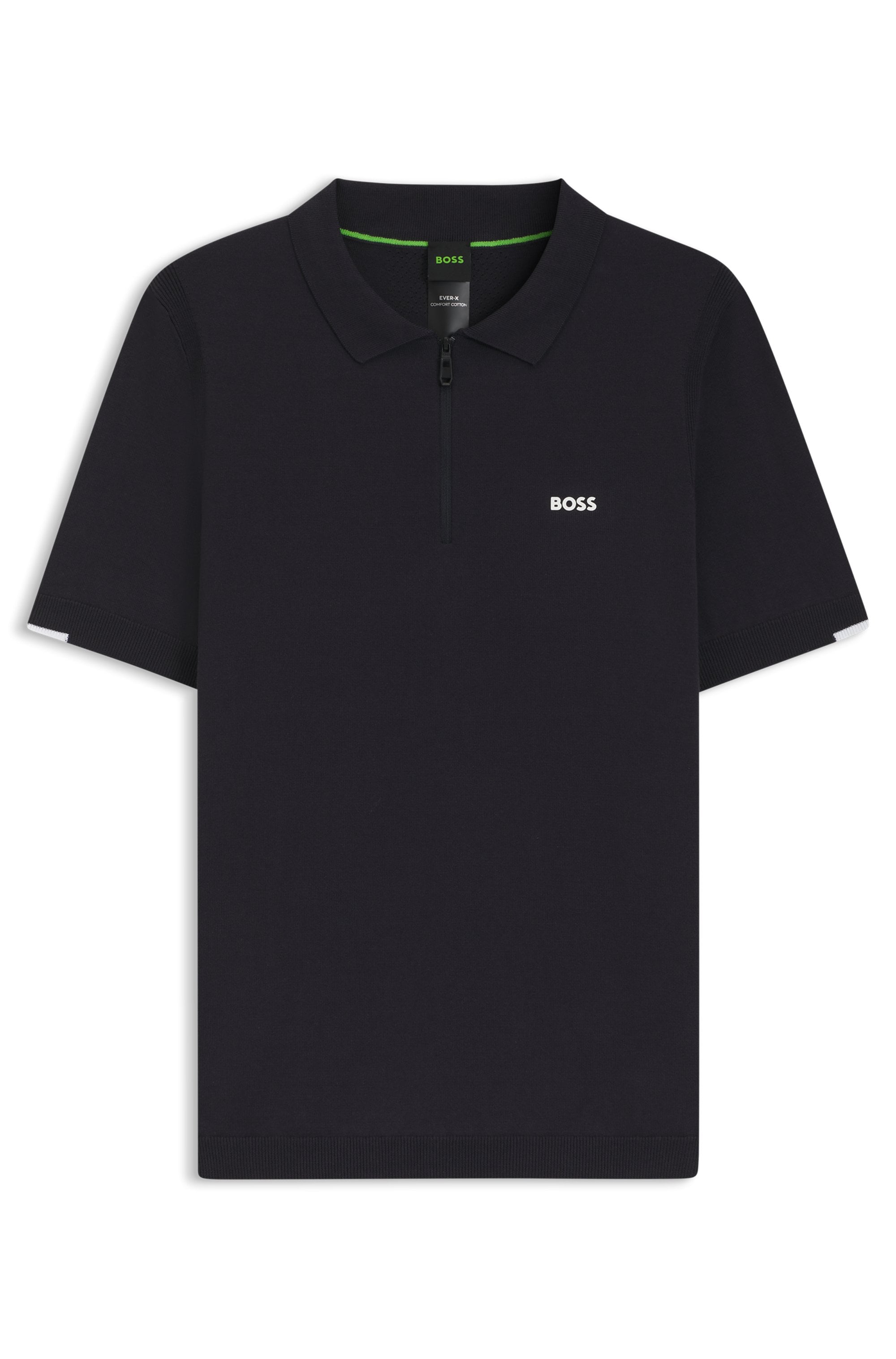 BOSS GREEN Kurzarmpullover »K Ever-X PS«, mit Perforierungen zur Belüftung