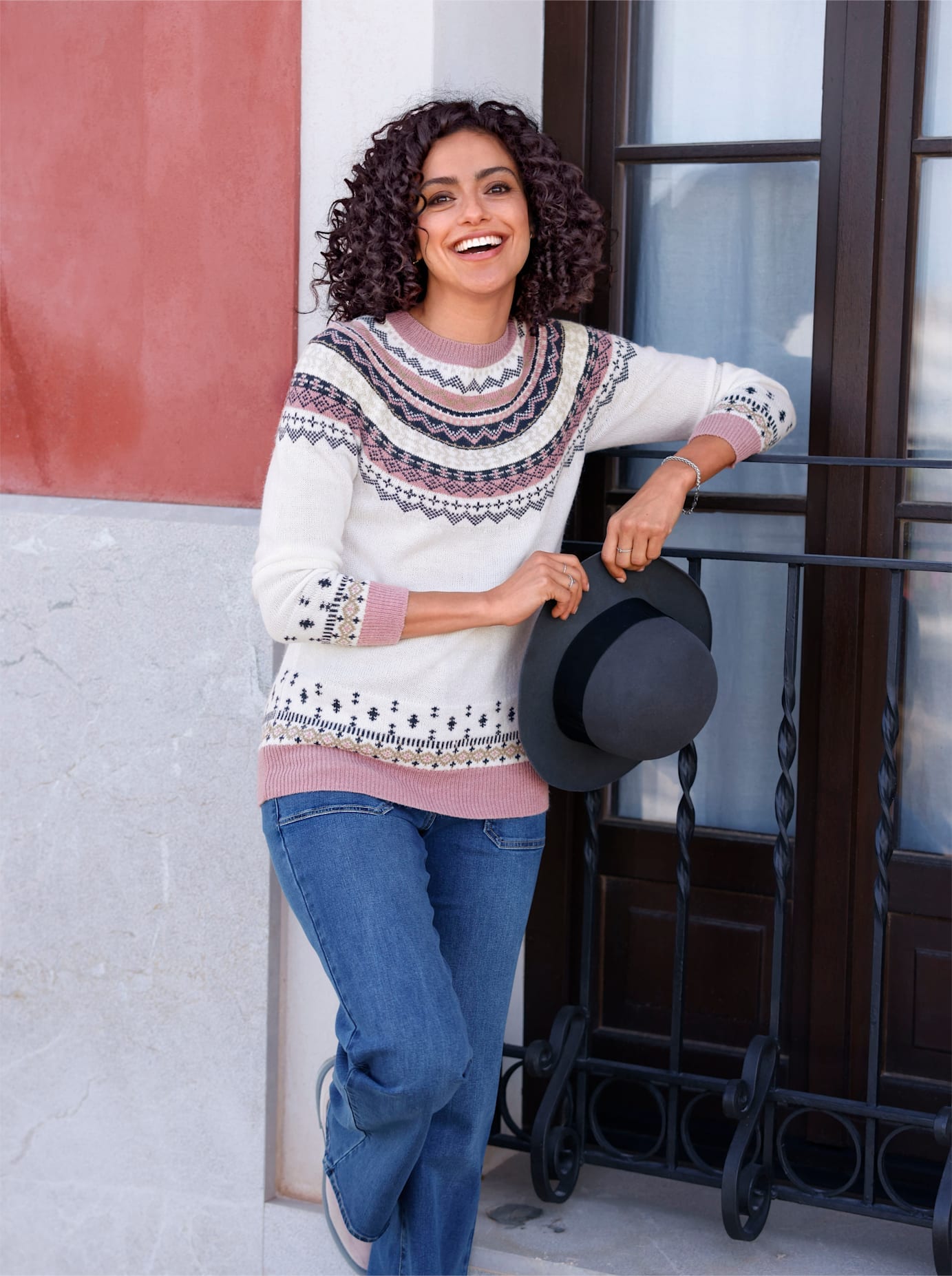 Jacquardpullover "Jacquard-Pullover" günstig online kaufen