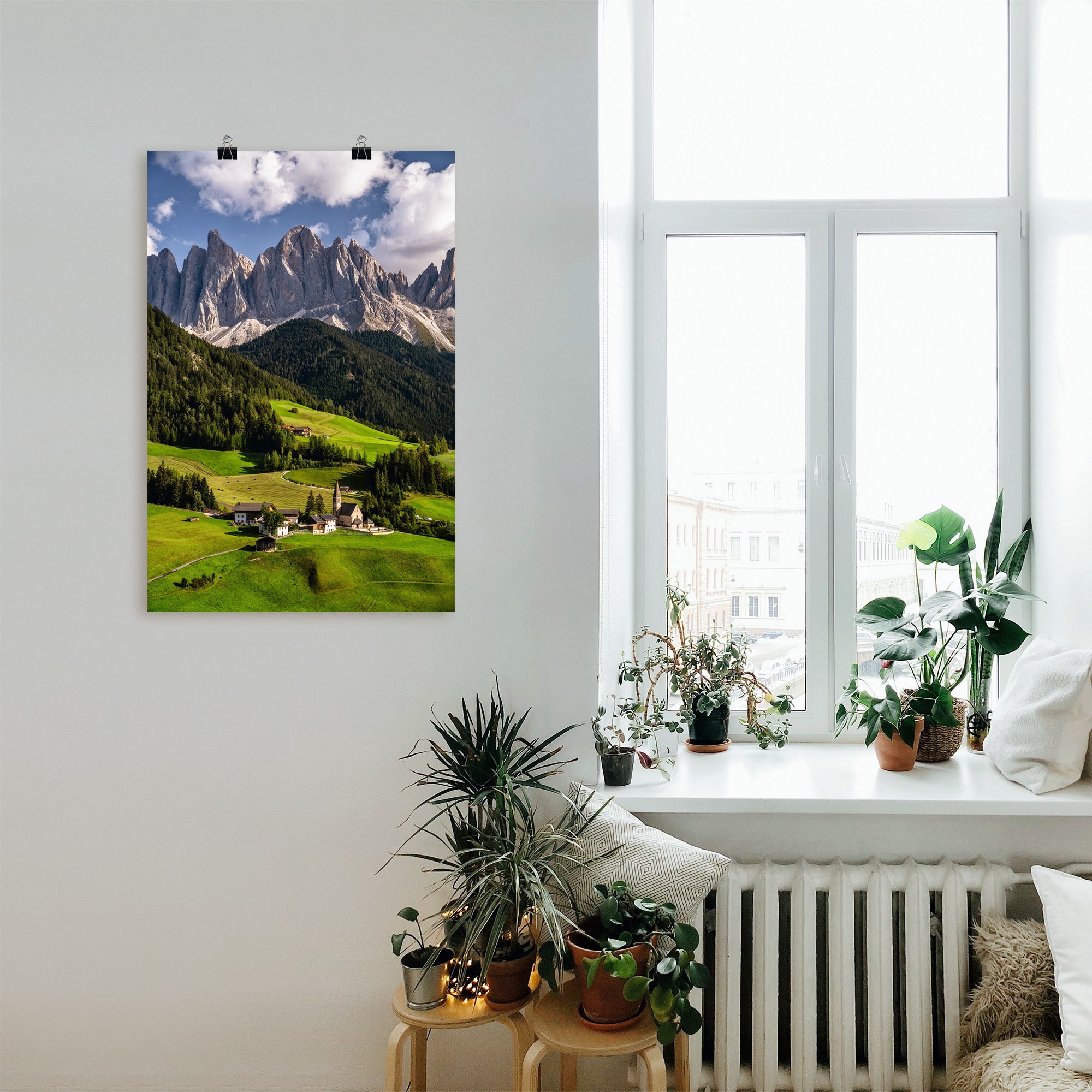 Artland Poster »Sommer in Südtirol in den Dolomiten«, Berge & Alpenbilder, (1 St.), als Alubild, Leinwandbild, Wandaufkleber oder Poster in versch. Größen