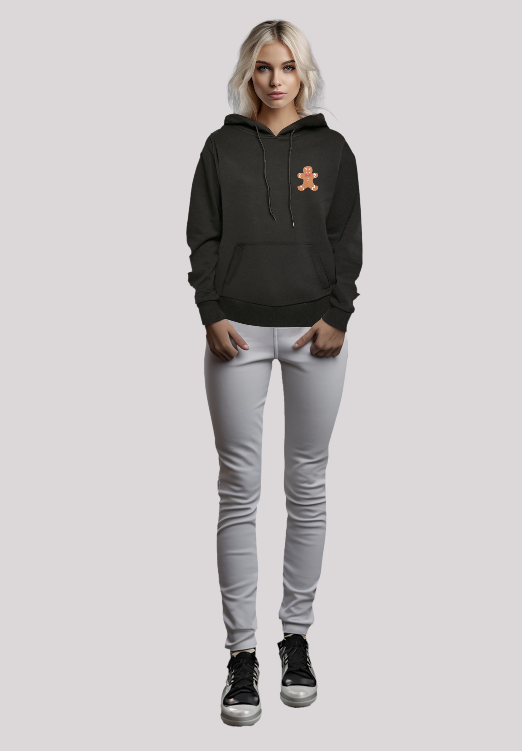 F4NT4STIC Kapuzenpullover »Weihnachten Lebkuchen Männchen«, Premium Qualität, Weihnachten, Geschenk