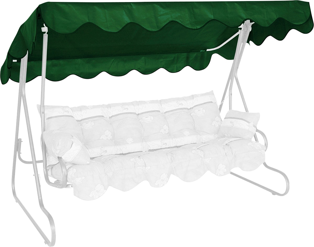 Hollywoodschaukelersatzdach, B:210cm T:145cm, grün, ANGERER FREIZEITMÖBEL, Polyester, Sonnensegel, "TOPSELLER", (B/T): ca. 210x145 cm