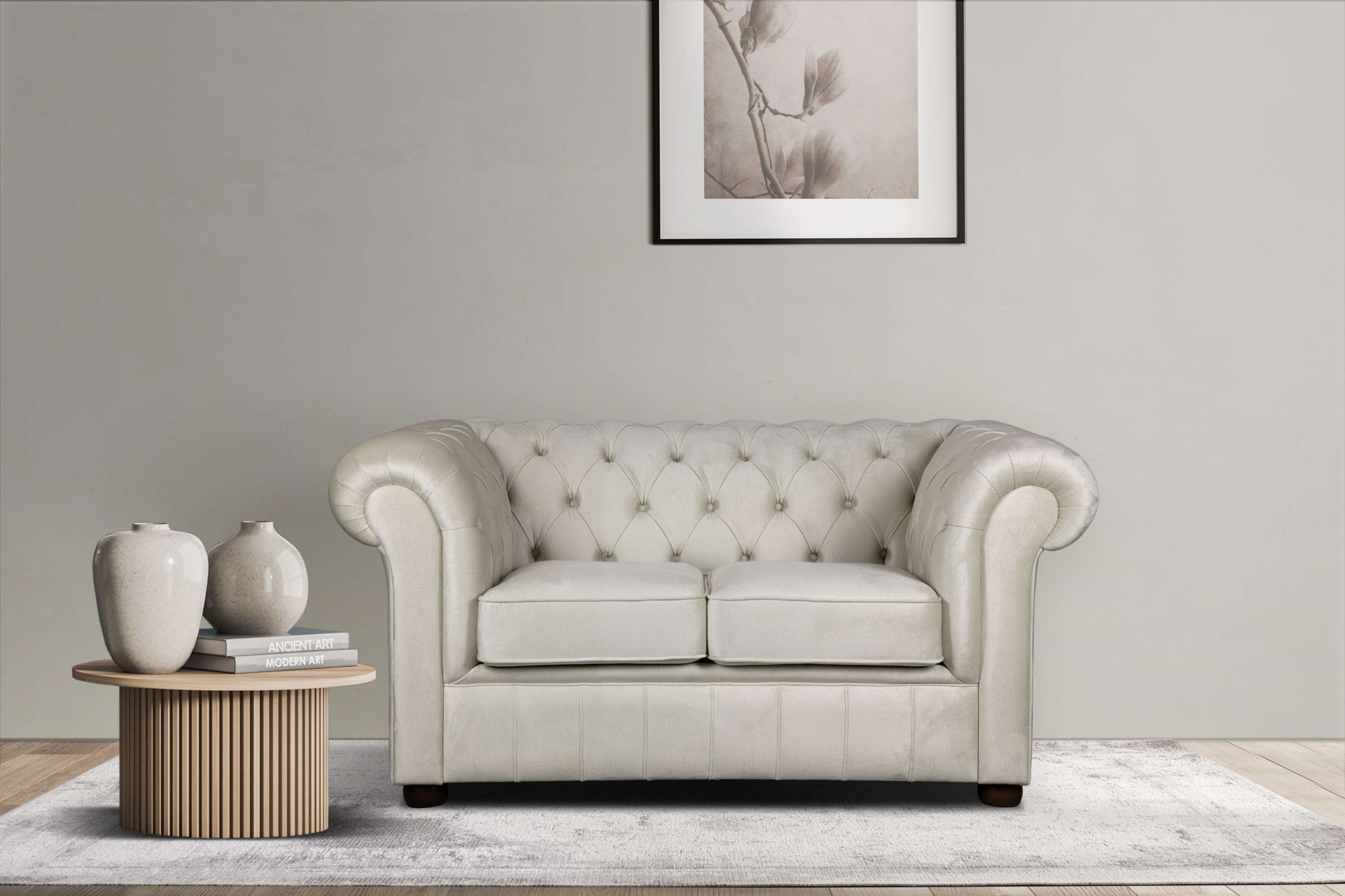 Home affaire 2-Sitzer "CHARENTE, Chesterfield-Sofa, Wellenfederung, Maße: B günstig online kaufen