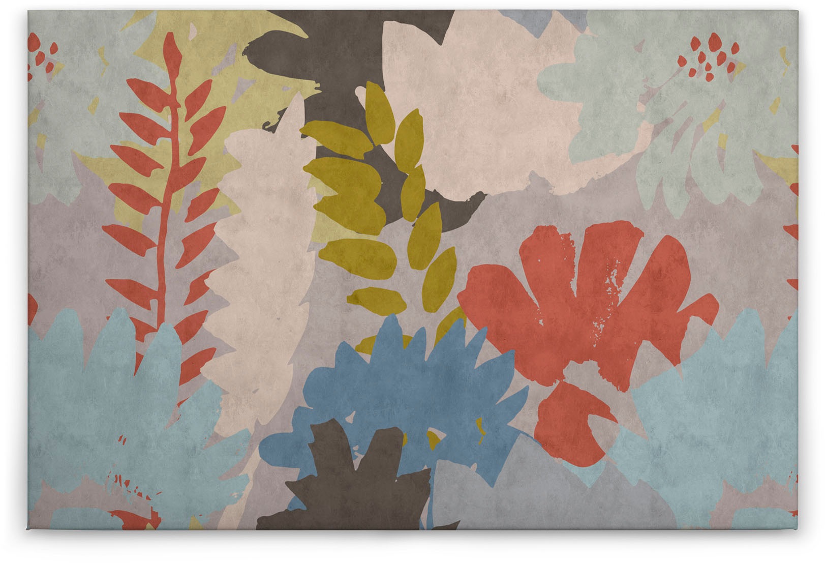 A.S. Création Leinwandbild »floral collage 3«, Abstrakt, (1 St.), Keilrahmen Bild Floral Abstrakt