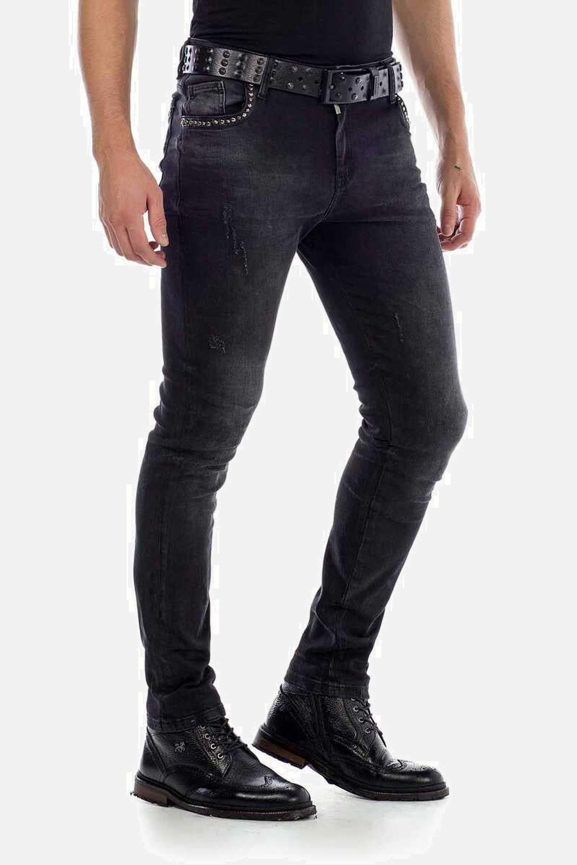 Cipo & Baxx Slim-fit-Jeans »Jeans«, mit Nietendetails, CD-426