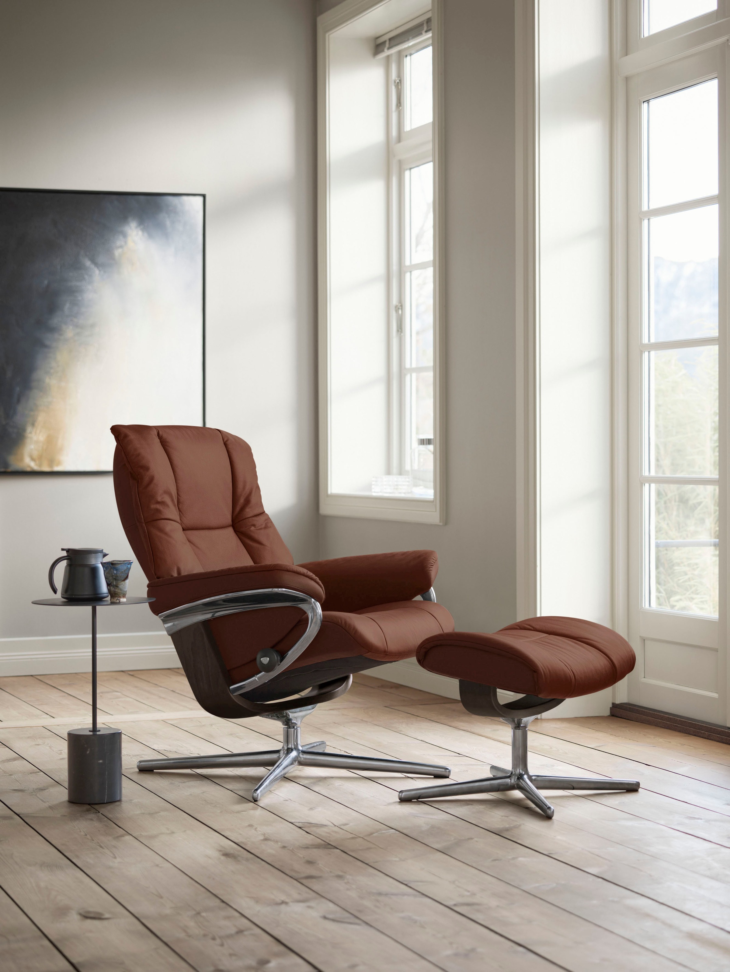Stressless® Fußhocker »Mayfair«, mit Cross Base, Größe S, M & L, Holzakzent Wenge