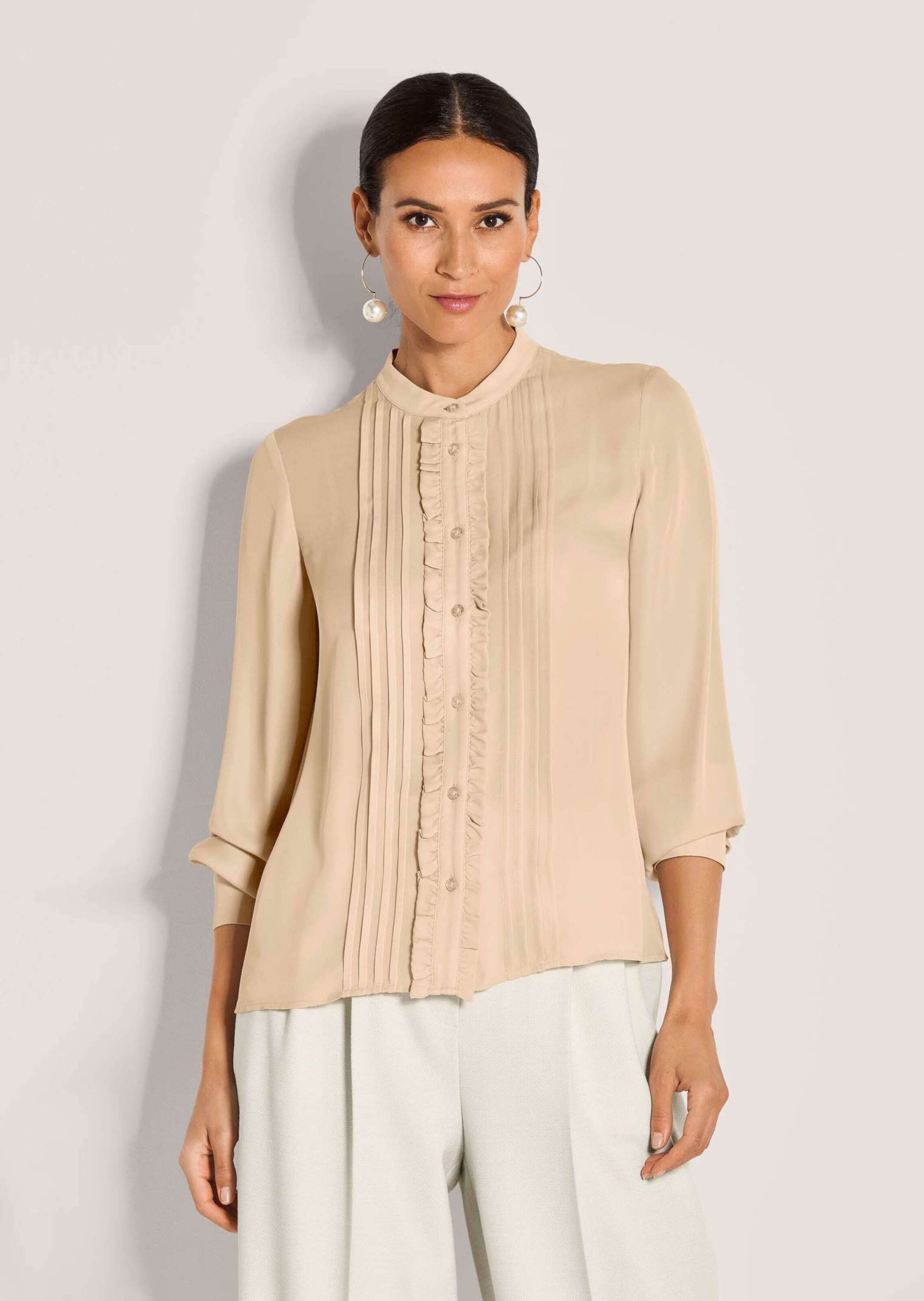 Thumbnail - MADELEINE Langarmbluse "Seidenbluse Elegante Bluse mit Rüschen"