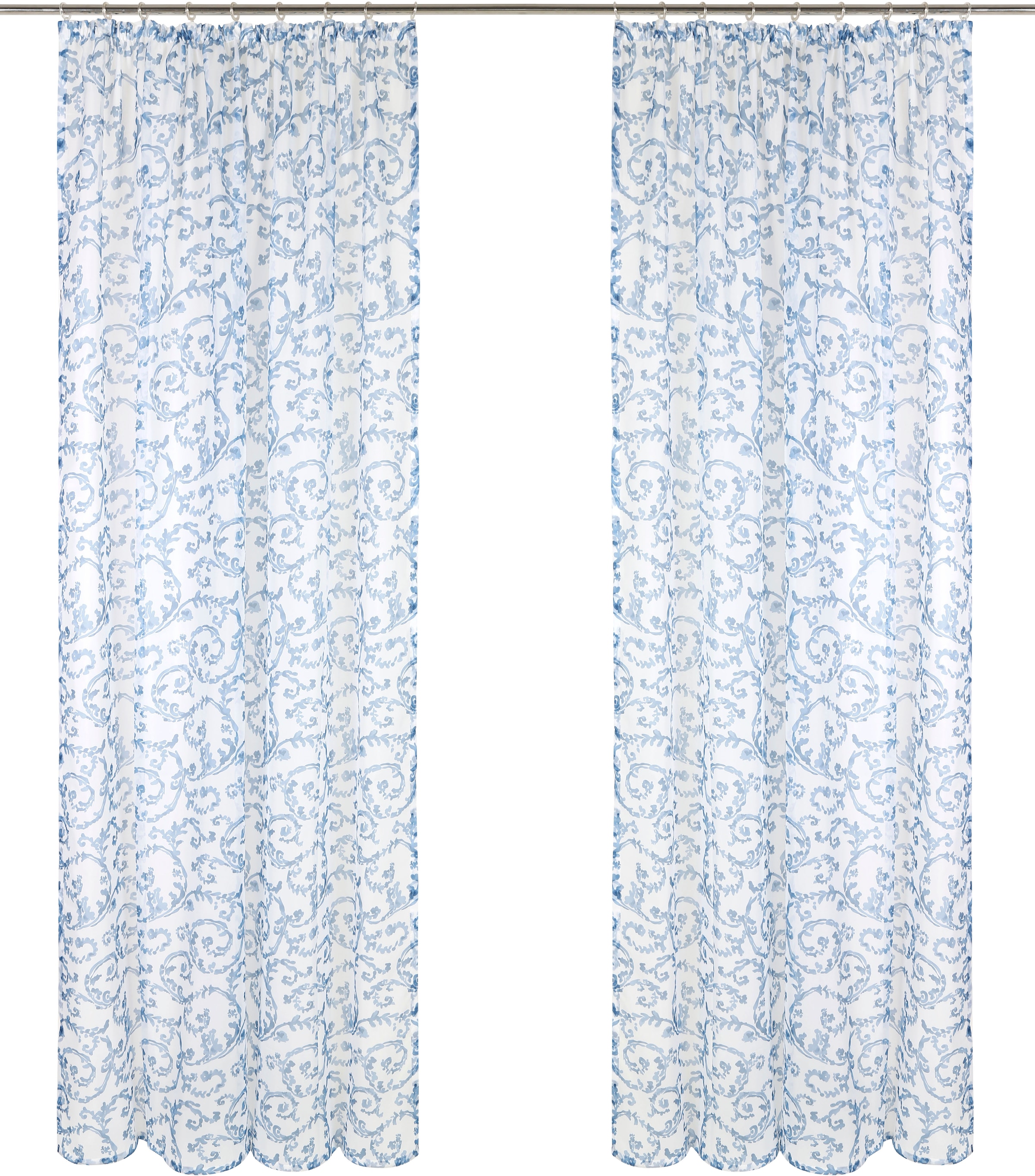 DELAVITA Bändchenrollo »INA«, mit Stangendurchzug, transparent, bedruckt, verschiedene  Größen kaufen | BAUR