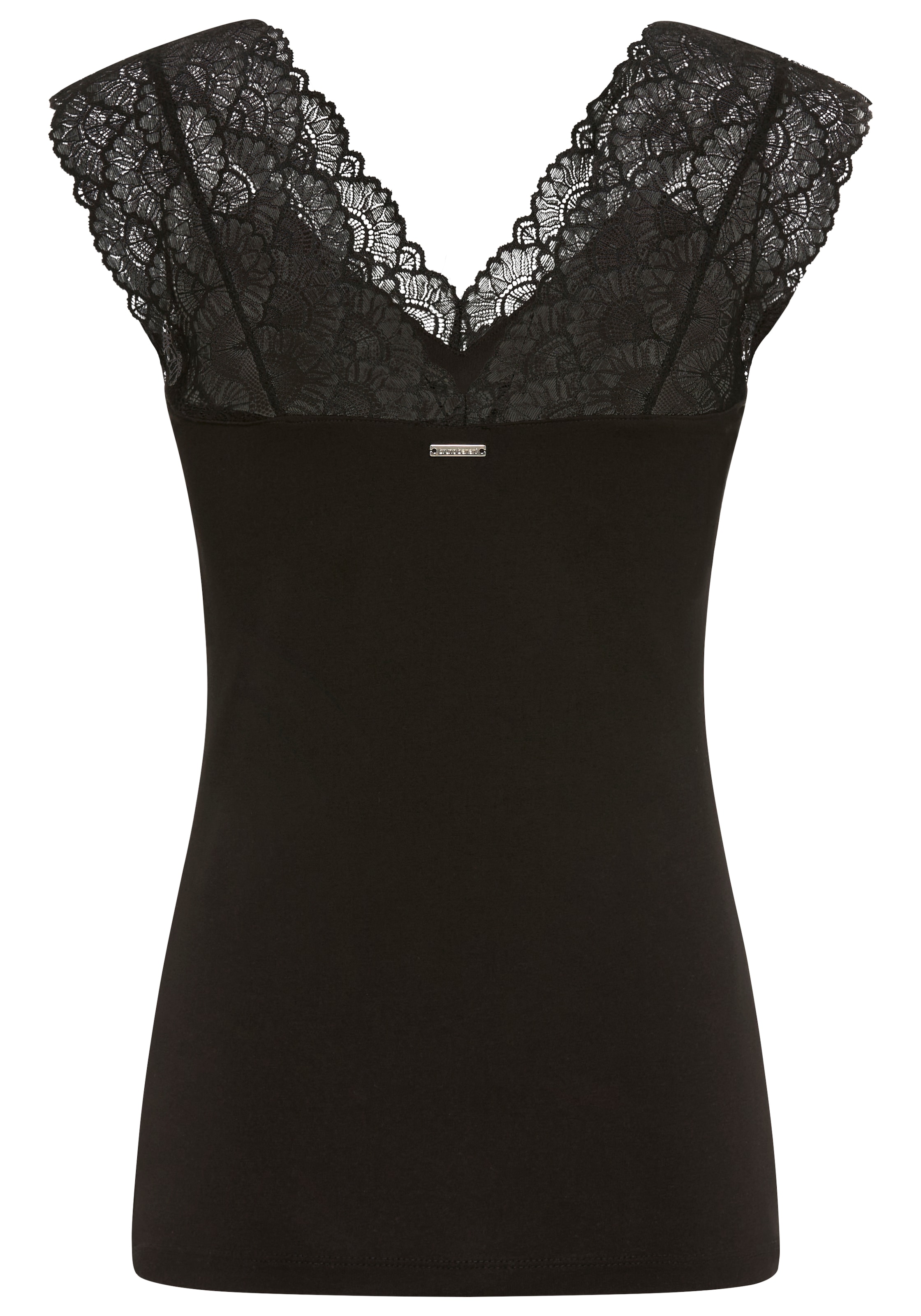 Bruno Banani Spitzentop mit figurbetonter Passform und besonderer Schnittführung