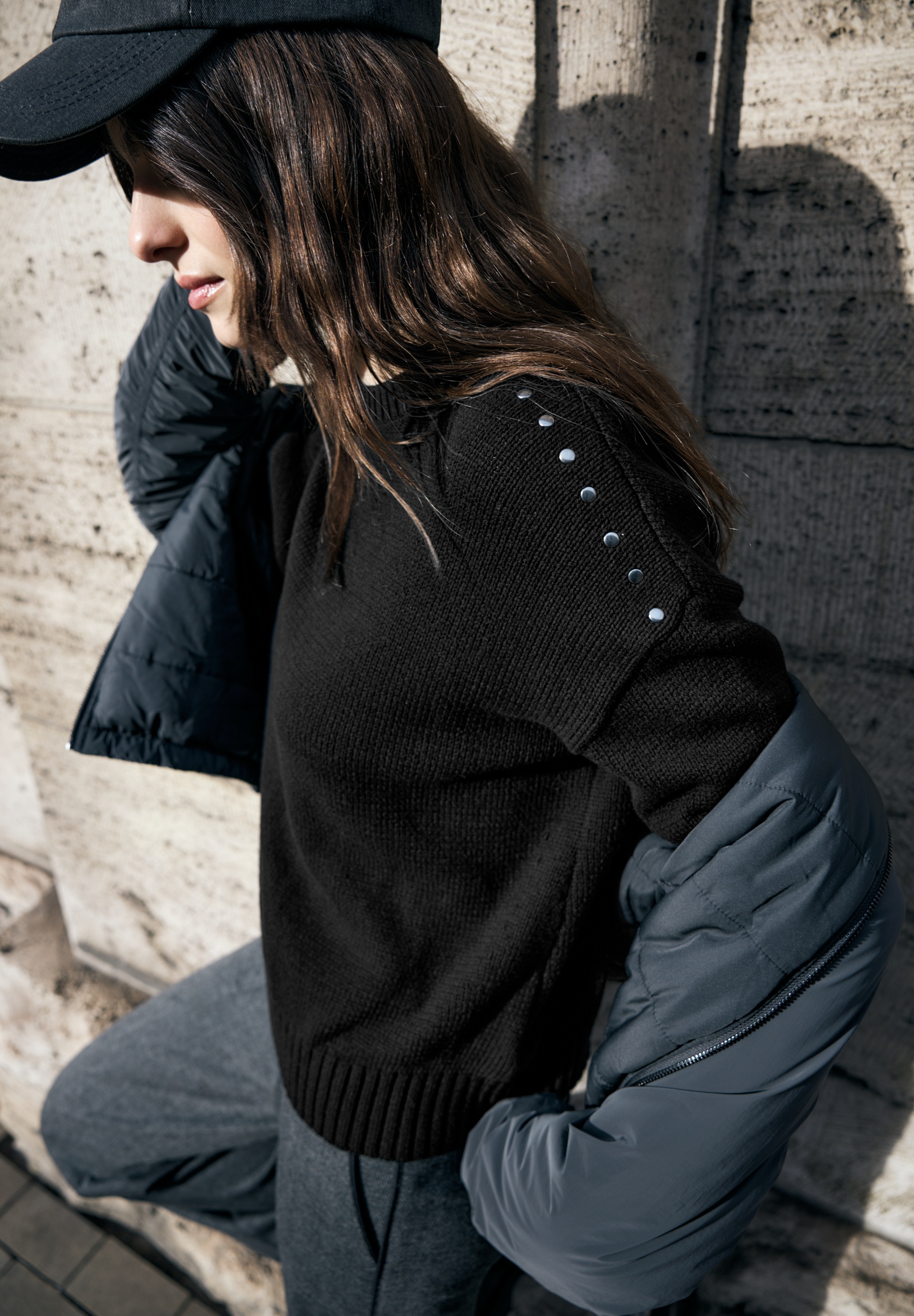Street One Studio Damen Sweatshirt Schwarz Gr. 34 4