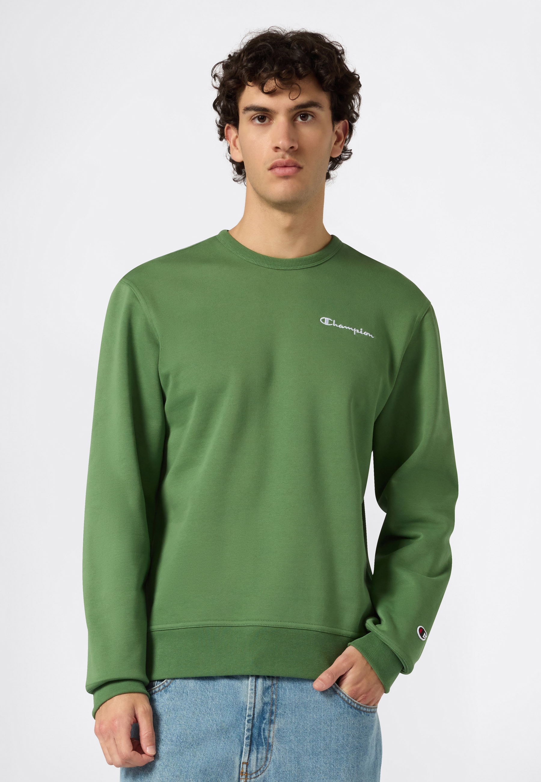 Champion Sweatshirt "ICONS CONTRAST Fleece Crewneck Sweatshirt", mit Crewneck-Ausschnitt, aus Baumwolle und Polyester