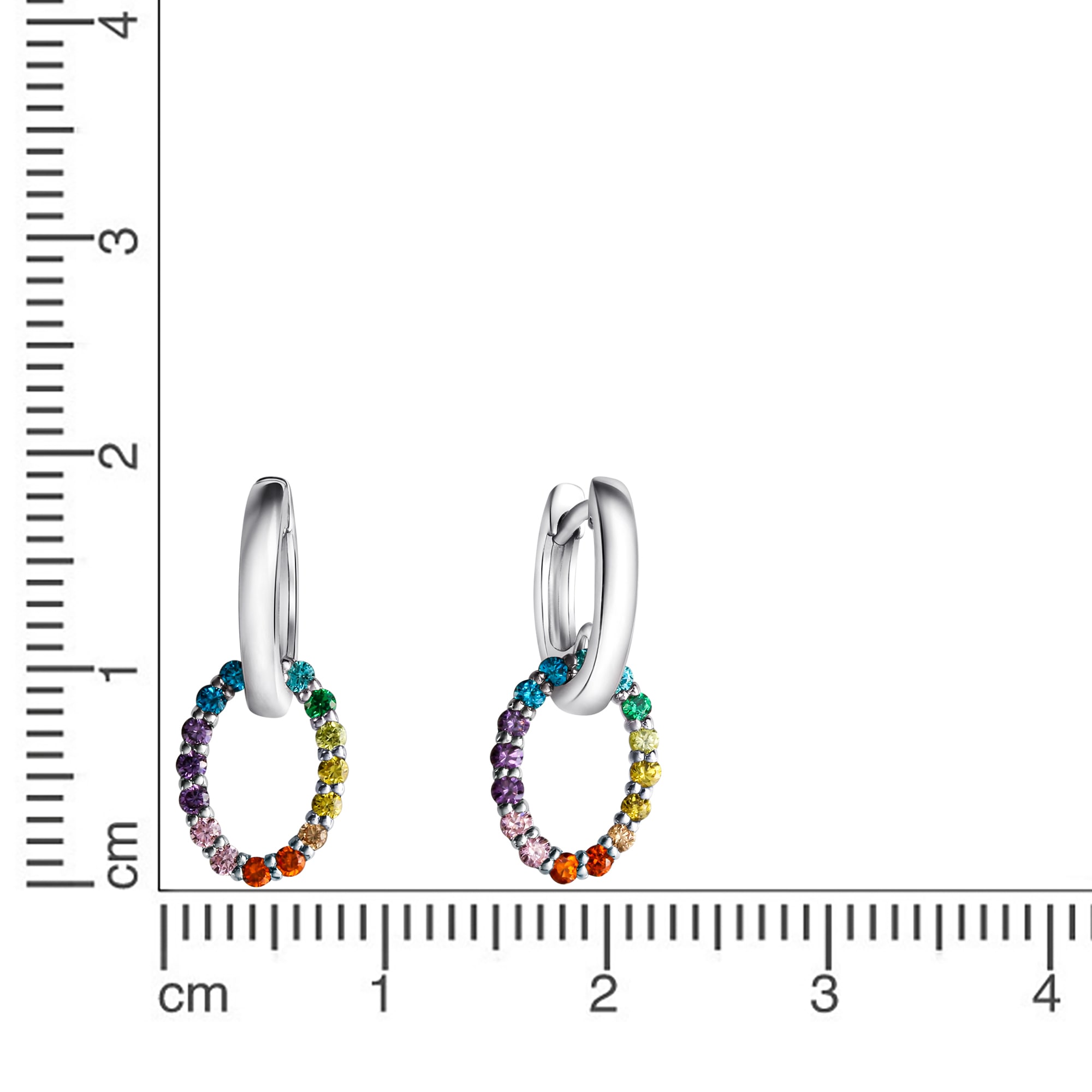 Vivance Paar Creolen »925-Sterling Silber rhodiniert Zirkonia«