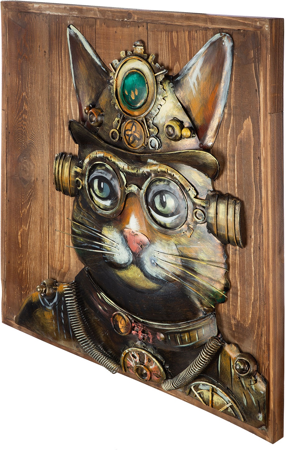 GILDE Leinwandbild »Bild quadratisch Steampunk Cat« Tiere 1 Stk. tlg.