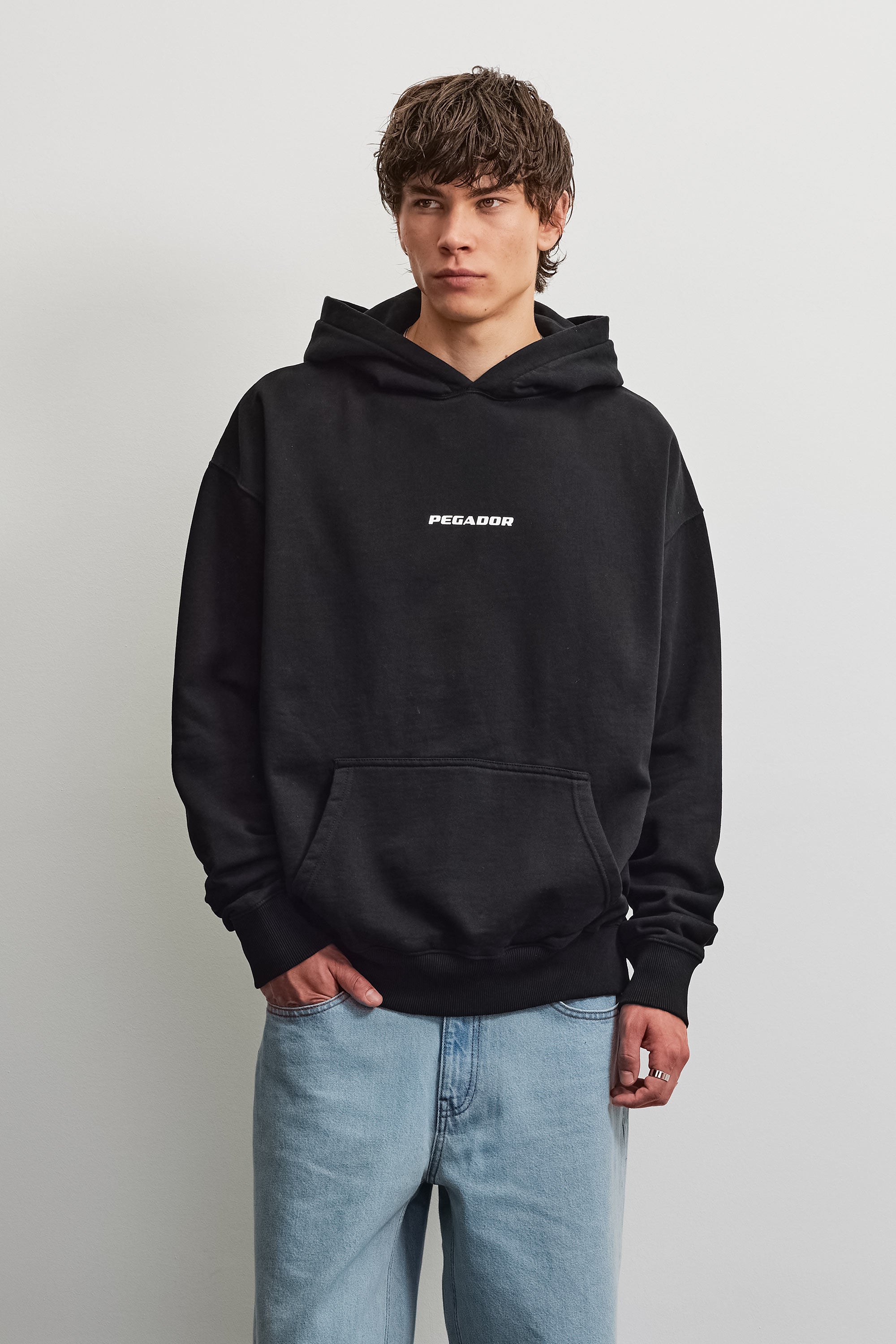 PEGADOR "COLNE LOGO OVERSIZED HOODIE", Baumwollmischung, oversize