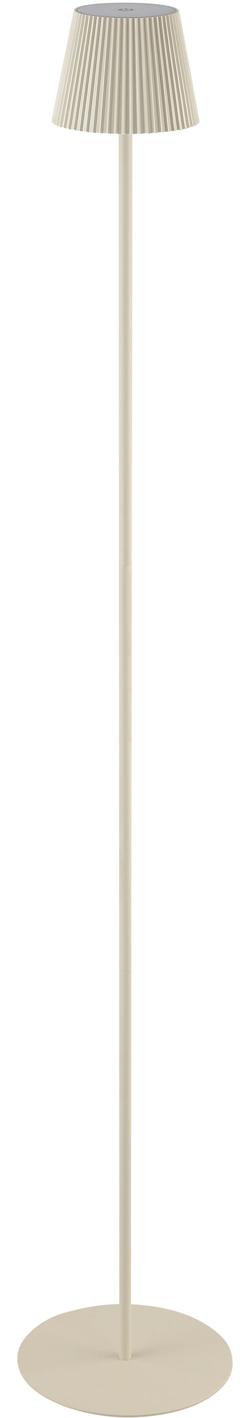 my home LED Außen-Stehlampe »MACOBO«, 1 flammig, Leuchtmittel LED-Modul | LED fest integriert, LED Akku-Leuchte, 125 cm, 340 lm, 3000K, Touchdimmer, Edelstahl, beige