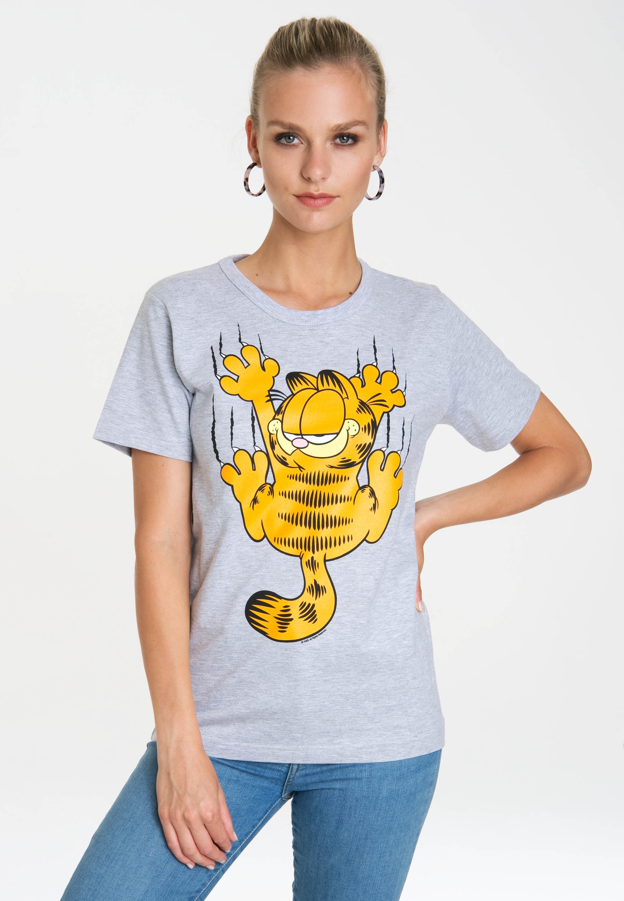 LOGOSHIRT T-Shirt »Garfield – Scratches«, mit lizenziertem Originaldesign