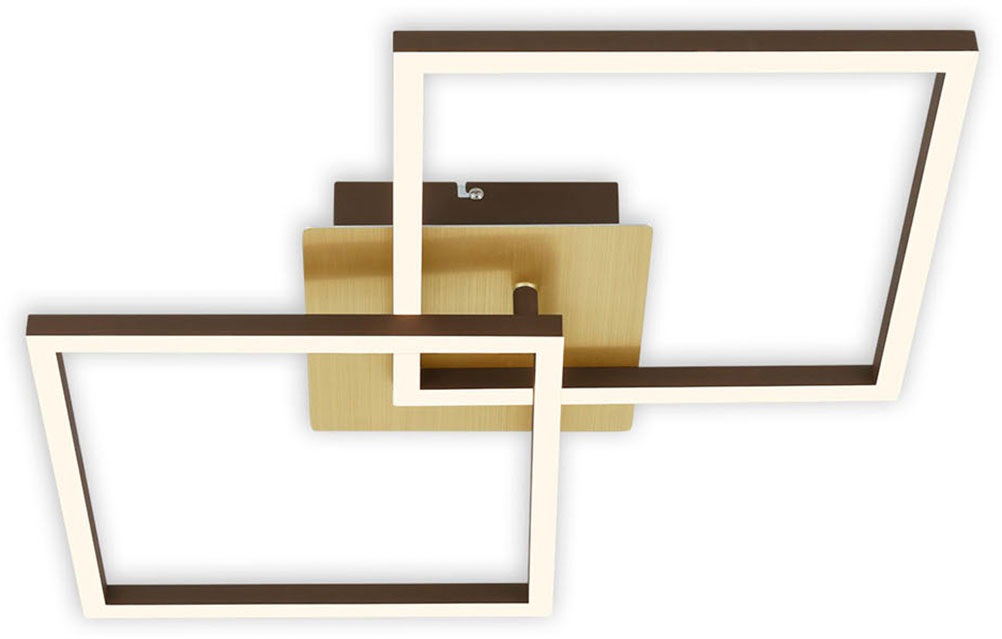 Deckenleuchte "Frame FRAME", braun, BRILONER LEUCHTEN, Wohnzimmer, Leuchten