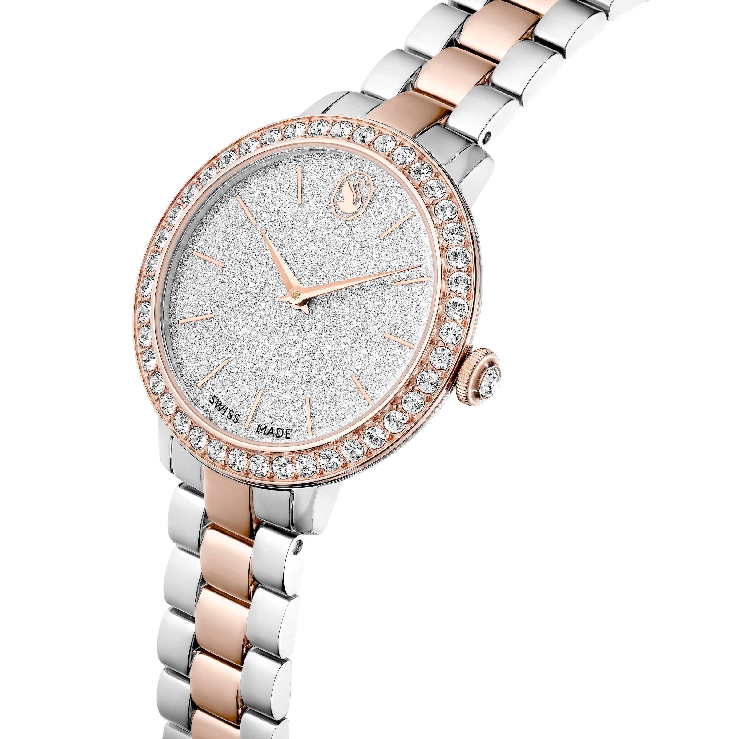 Swarovski Quarzuhr »MATRIX 3-LINK«, Armbanduhr, Damenuhr, Swiss Made, Edelstahlarmband, analog