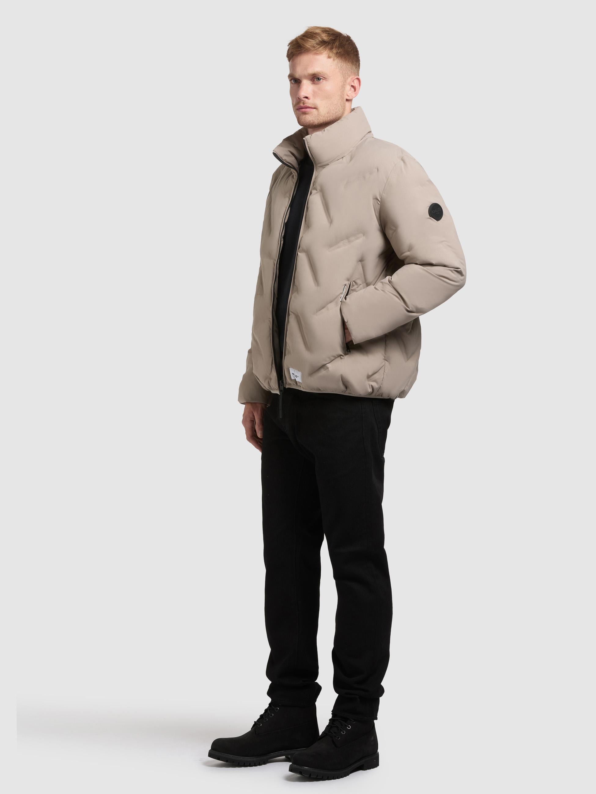 khujo Steppjacke »Clover« ohne Kapuze Herren Winterjacke mit auffälliger Steppung