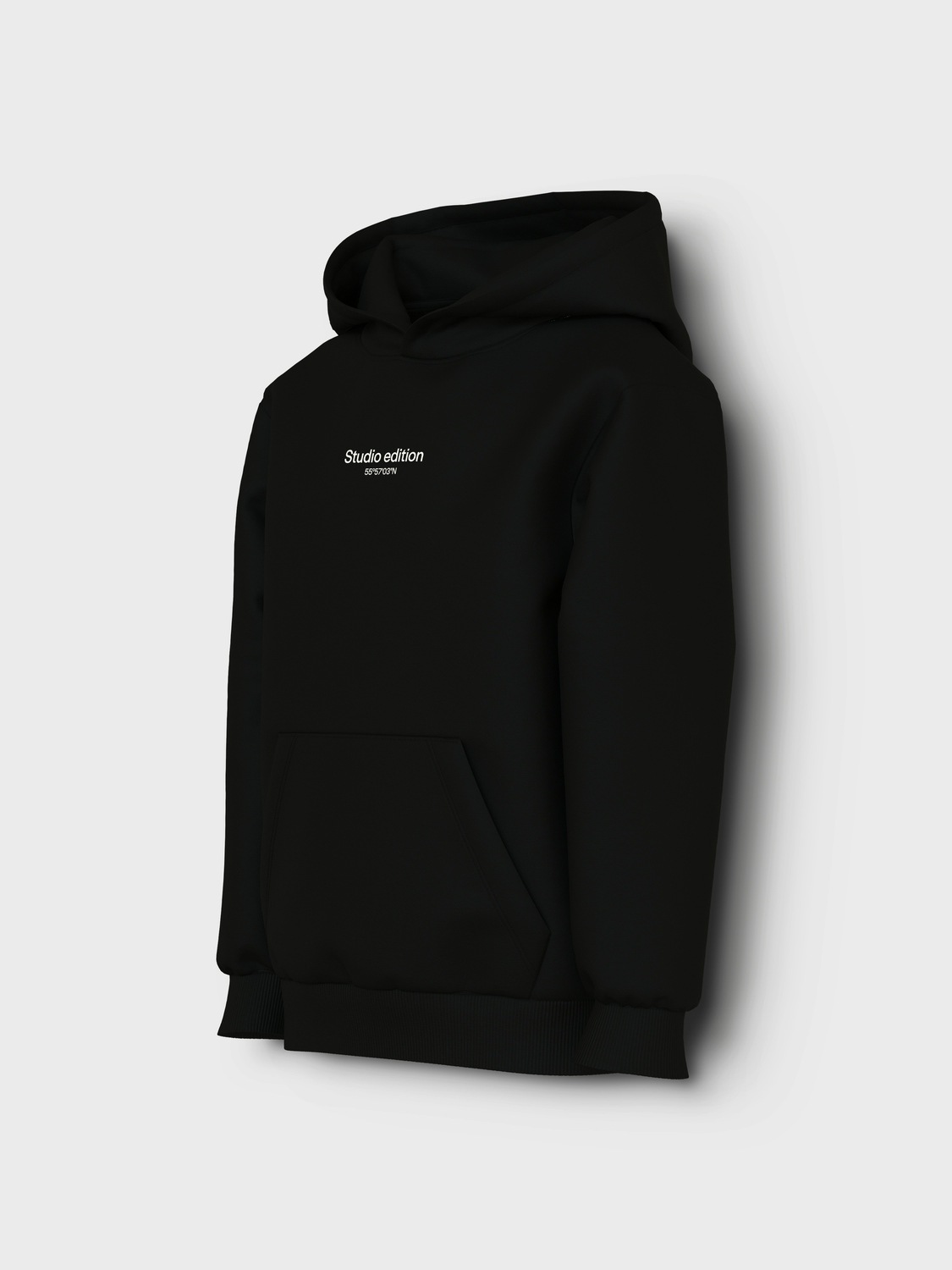 Thumbnail - Name It Kapuzensweatshirt "NKMBRODY LS NREG SWEAT WH BRU NOOS", mit kleinem Logoprint