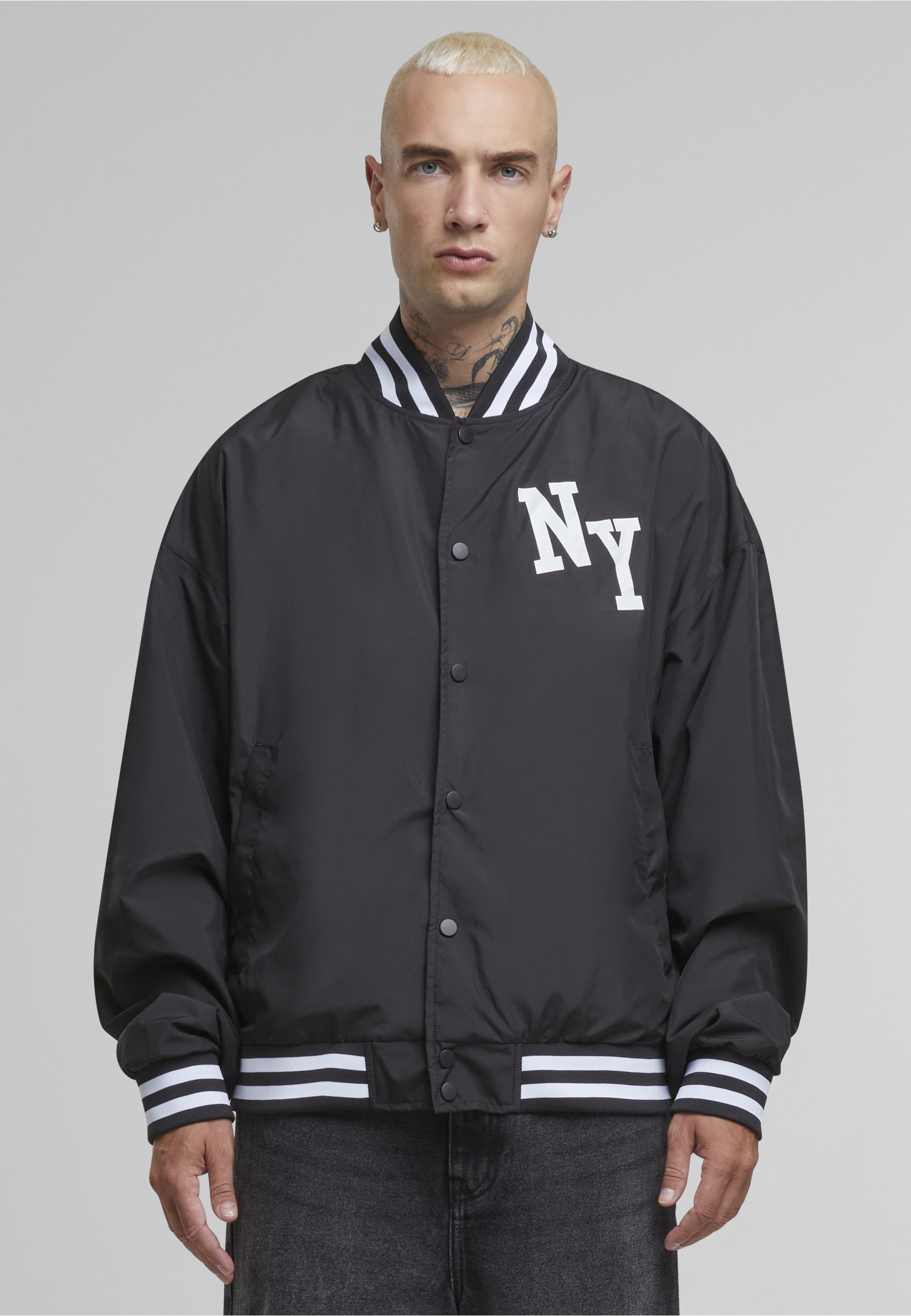 MisterTee Collegejacke »MisterTee New York Arc Light College Jacket« 1 Stk. tlg. ohne Kapuze