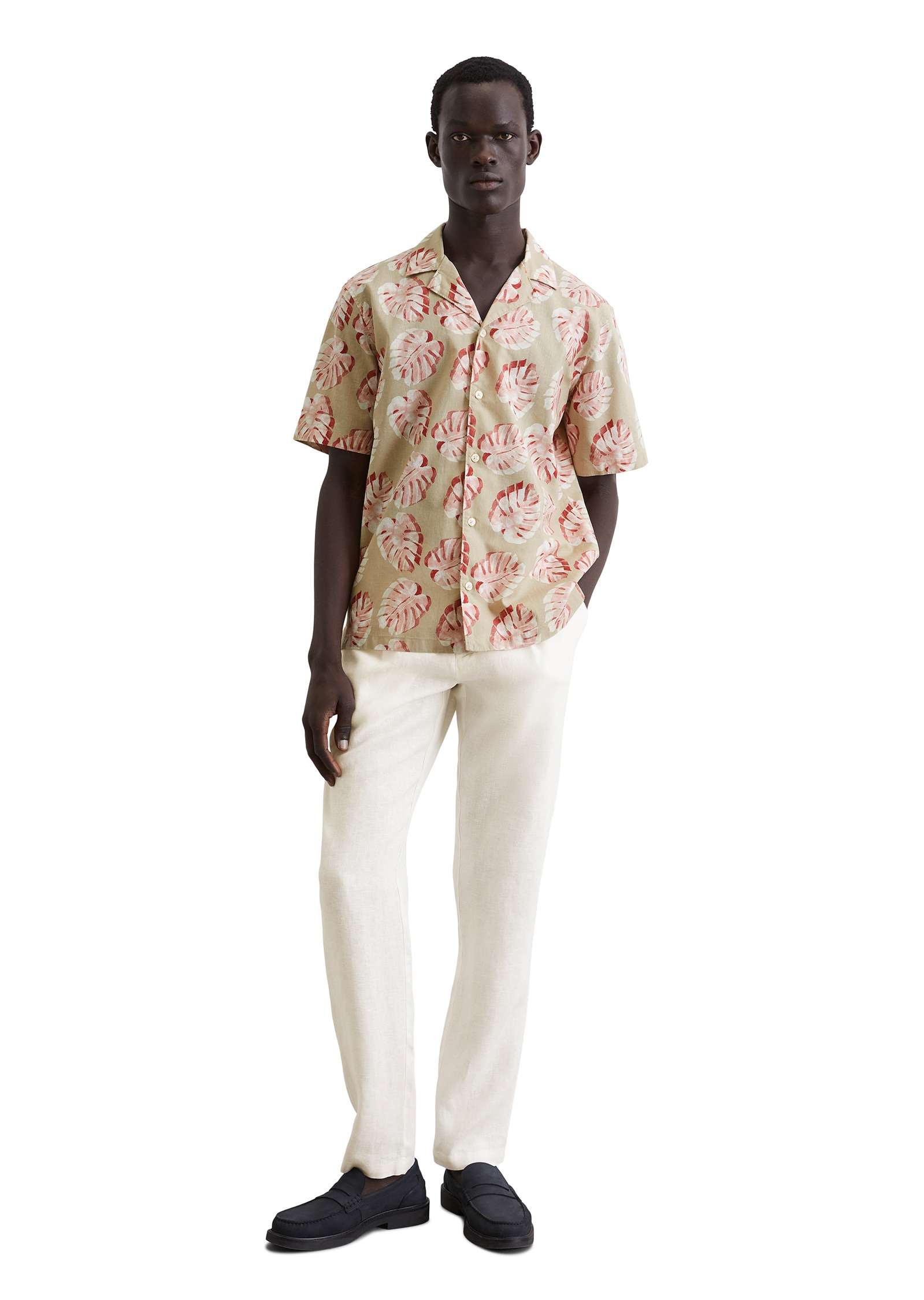 Marc O'Polo Kurzarmhemd »aus Leinen und Bio-Baumwolle«