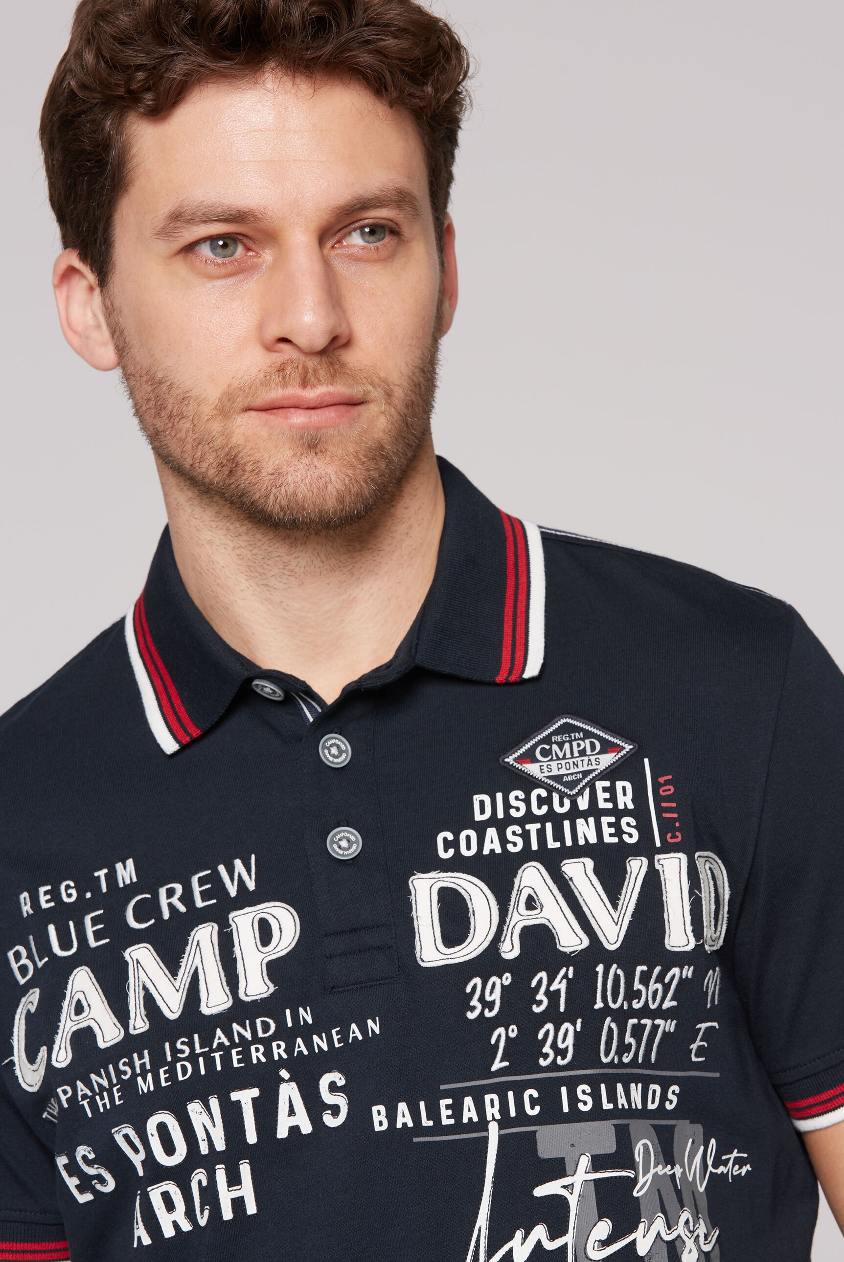 CAMP DAVID Poloshirt, aus Baumwolle