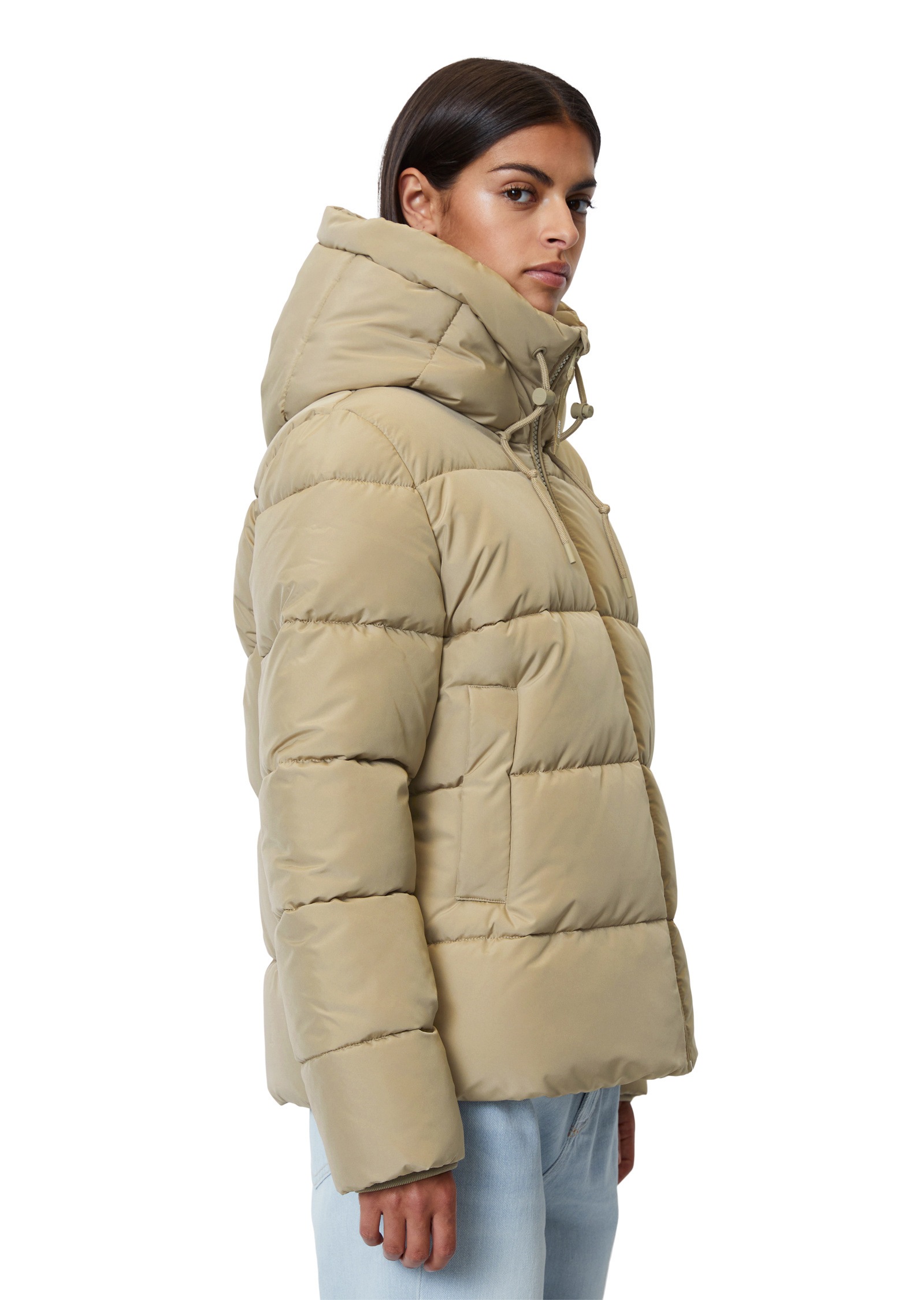 Marc O'Polo DENIM Outdoorjacke »aus teilweise recycelten Materialien«, mit Kapuze