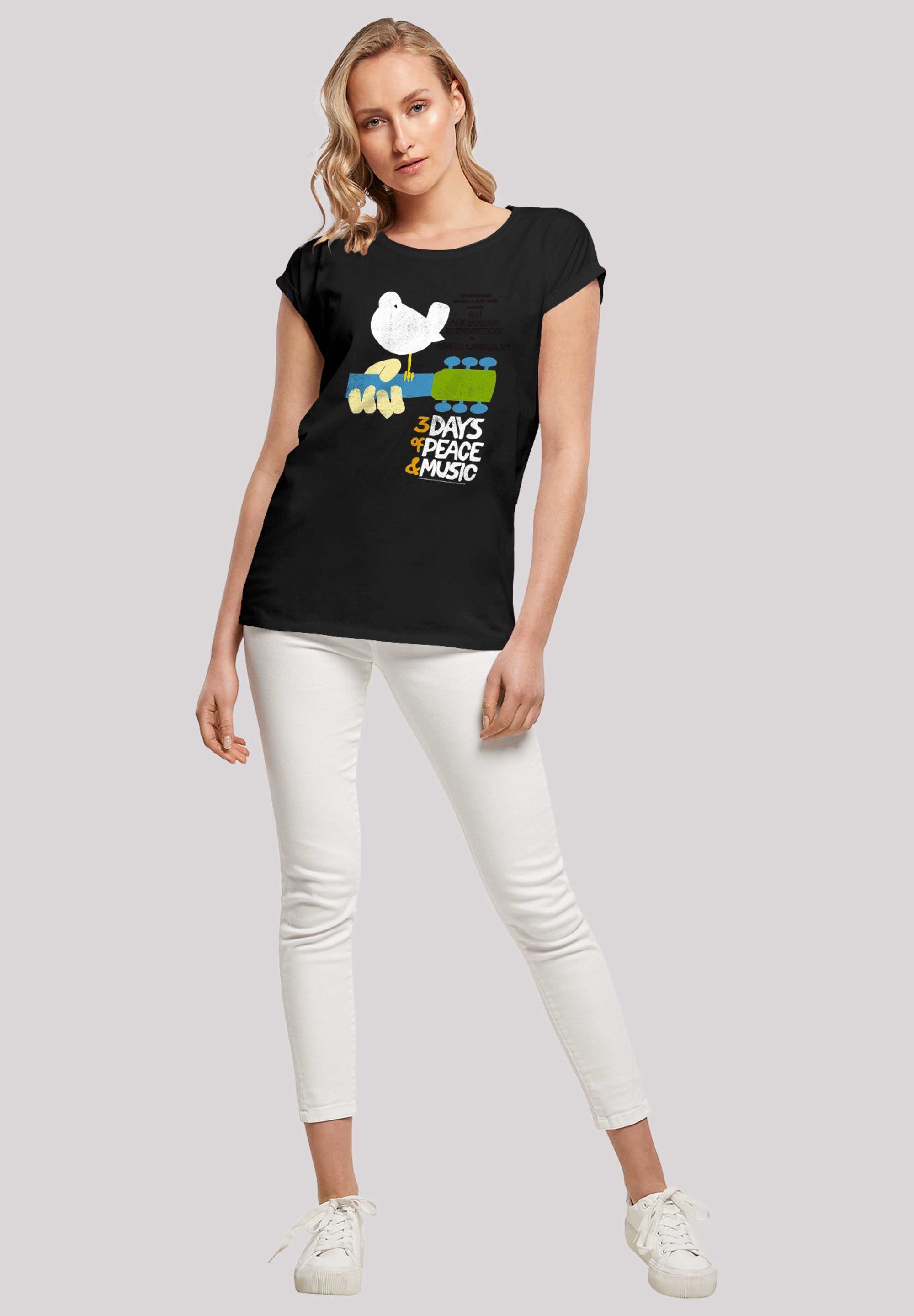 F4NT4STIC T-Shirt »Woodstock Music & Art Festival Poster'«, Print