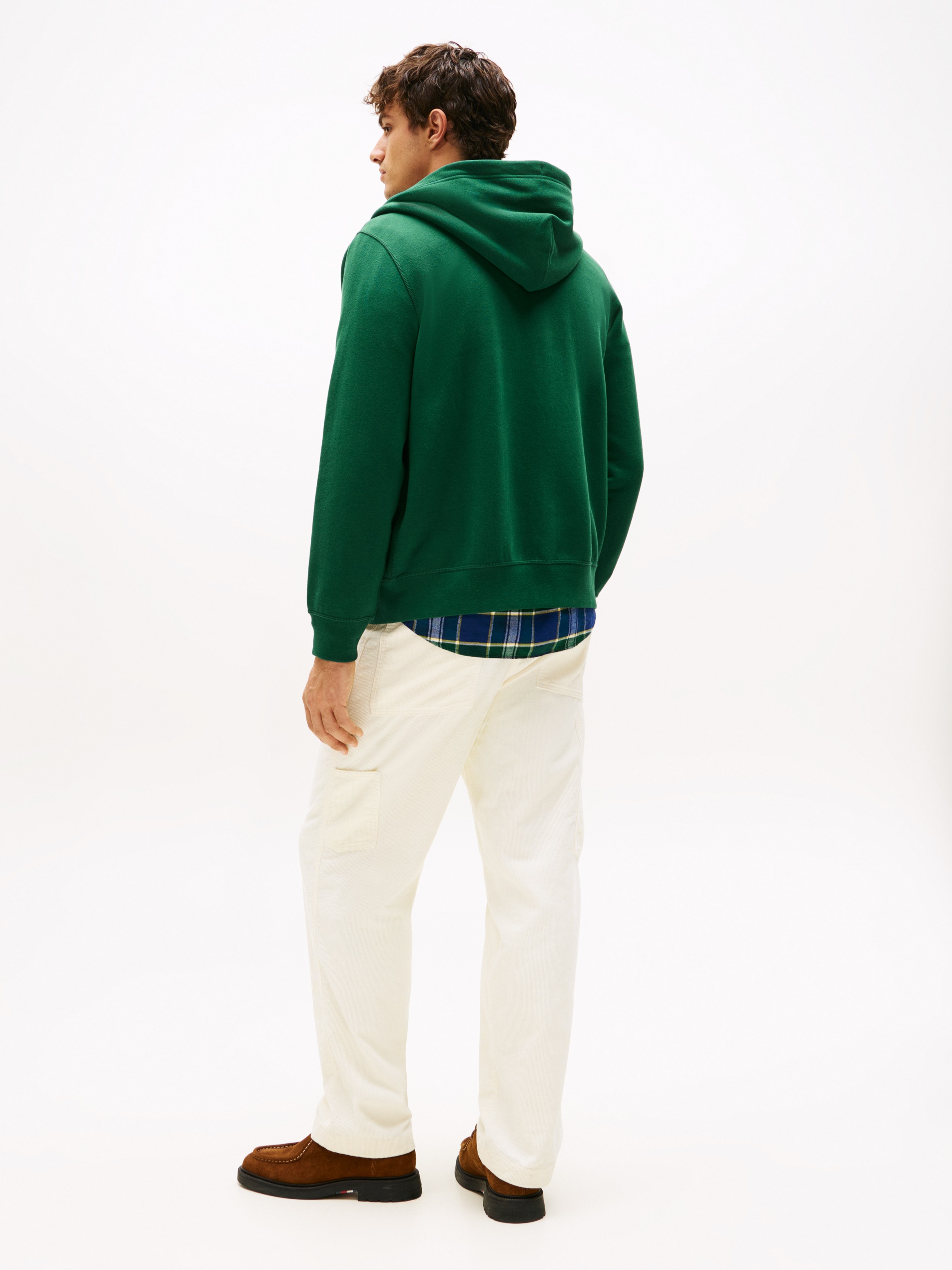 Tommy Hilfiger Kapuzensweatjacke »ESSENTIAL FLEECE ZIP THROUGH«, kleine Logostickerei