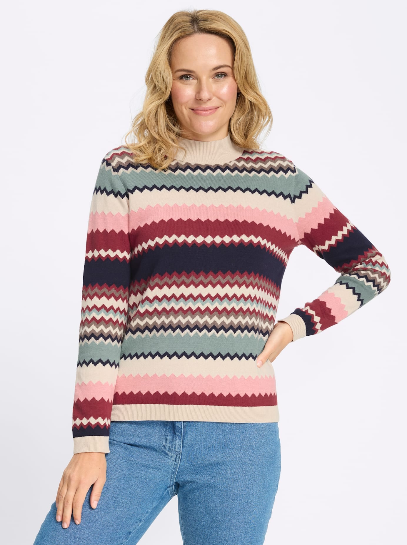 Classic Basics Jacquardpullover »Stehkragen-Pullover«
