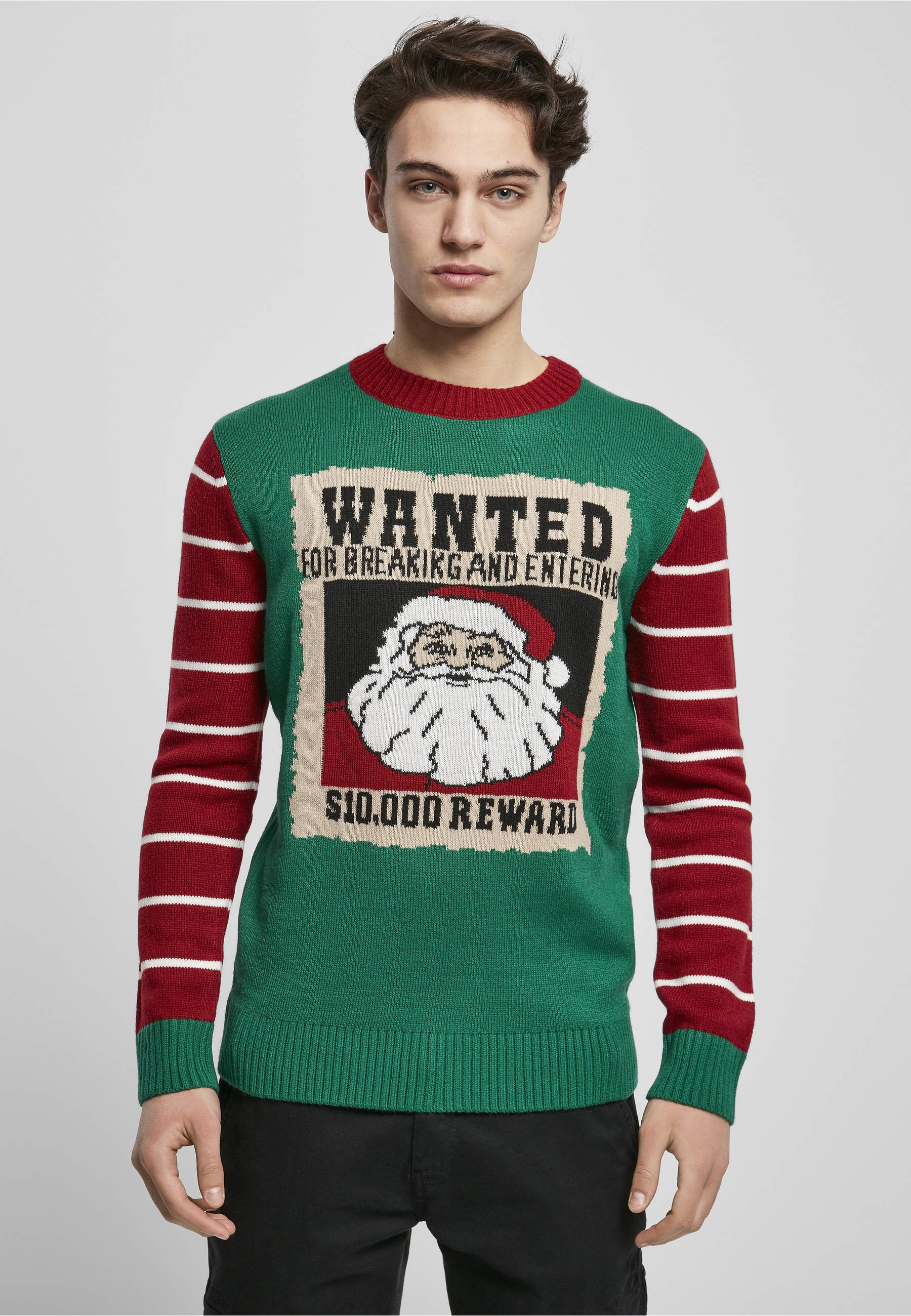 URBAN CLASSICS Rundhalspullover »Urban Classics Herren Wanted Christmas Sweater« 1