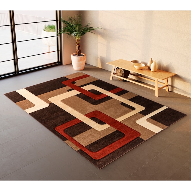 my home Teppich »Maxim«, rechteckig, Hoch-Tief-Effekt, Kurzflor, 3D-Design  auf Rechnung | BAUR