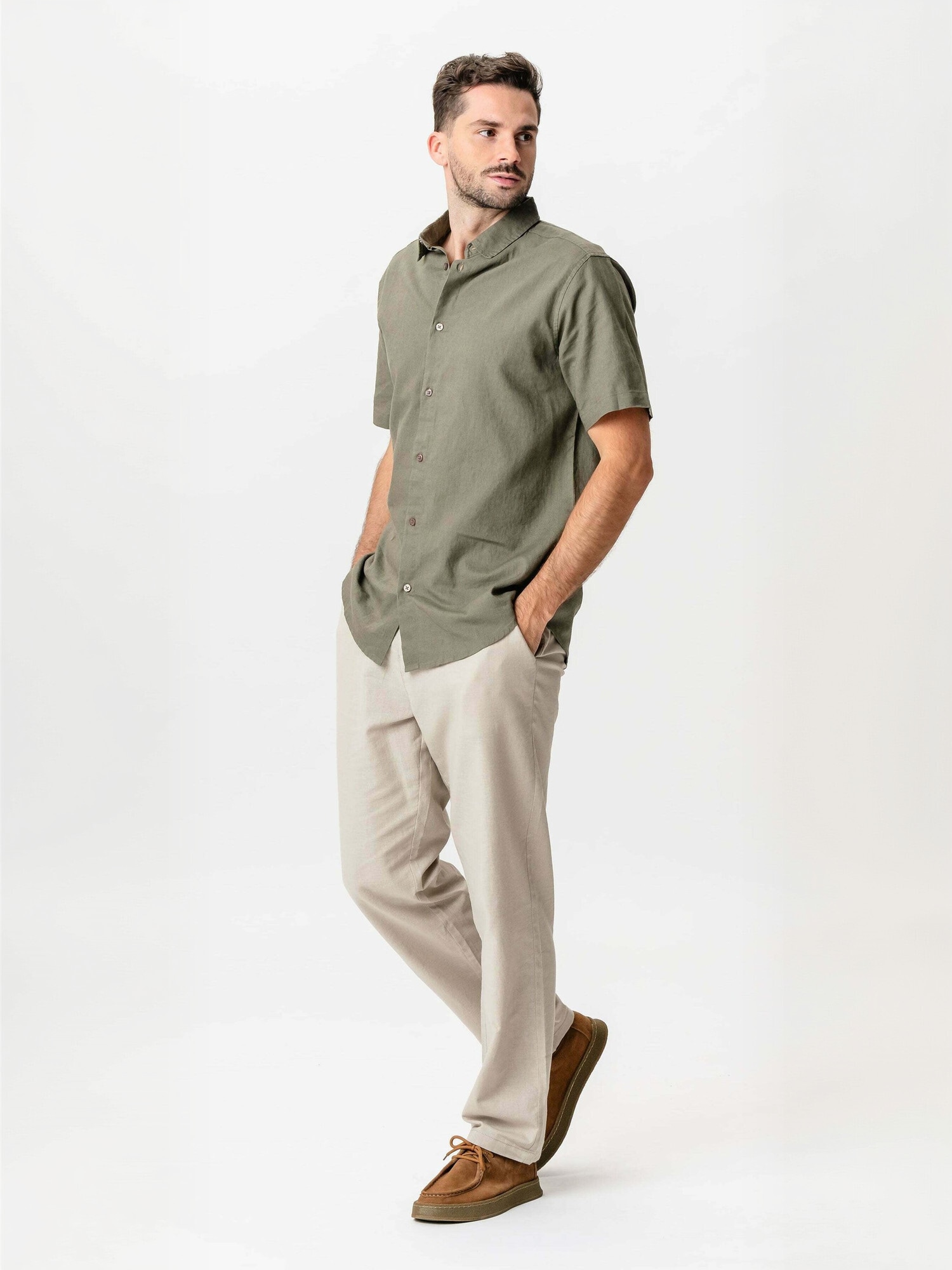TeeShoppen Langarmhemd »TEESHOPPEN Shirt Linen Blend«
