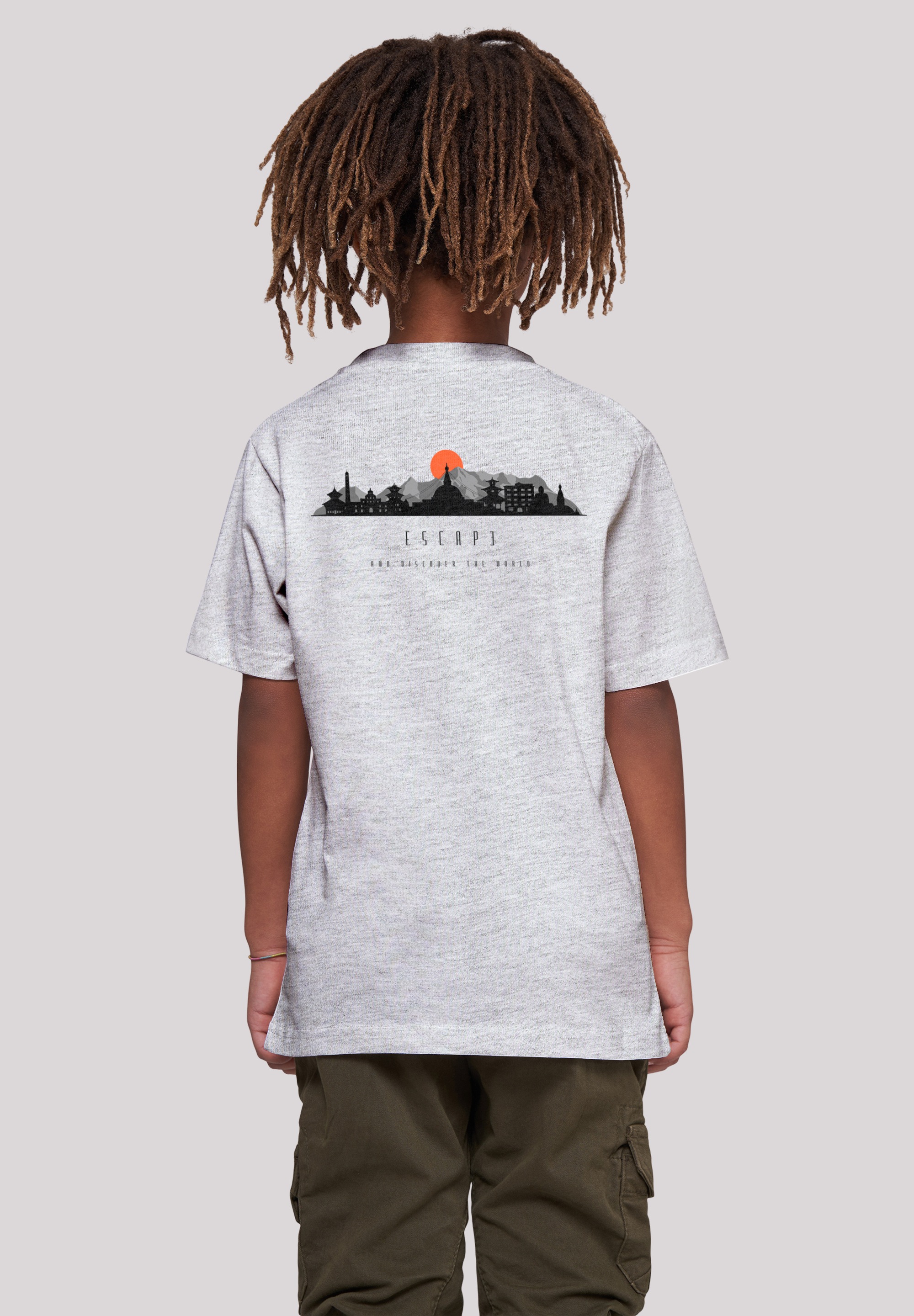 F4NT4STIC Mädchen T-Shirt "Escape Discover the World Asian Town", grau, Gr. 134, Obermaterial: 100% Baumwolle, Shirts, Premium Qualität, ESCAPE