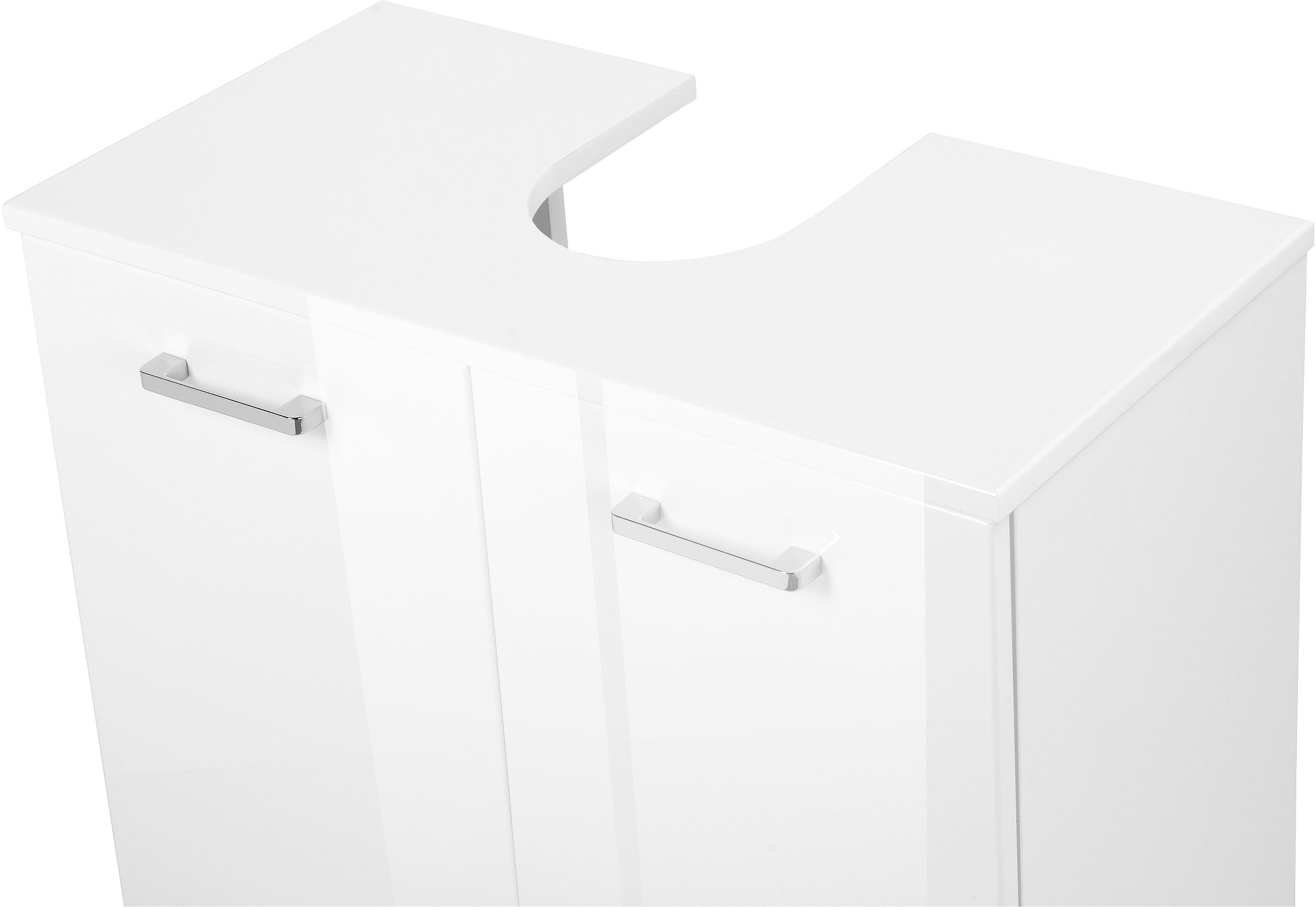 welltime Waschbeckenunterschrank »Florenz,Breite 60cm, 2 Tür, 2 Fächer, mit Siphonausschnitt, MDF-Front«, in verschiedenen Farben erhältlich, Badmöbel, Badschrank, Kommode, Bad